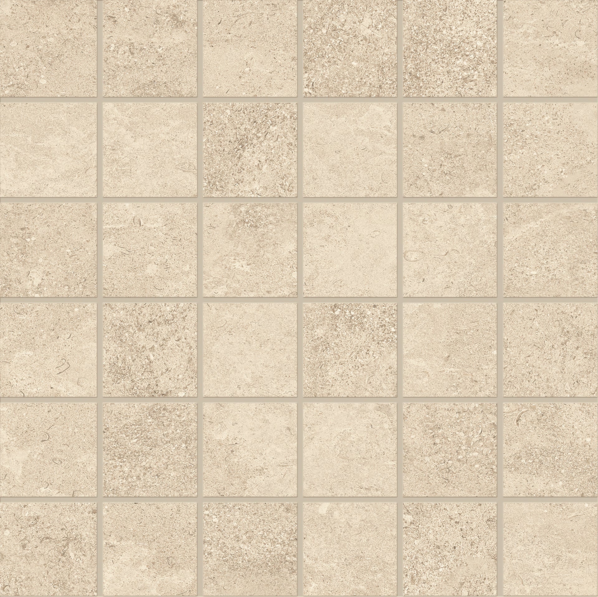 Landscape: Limestone Sabbia Straight Stack 2x2 Mosaic (12"x12"x9.5-mm | silktech)