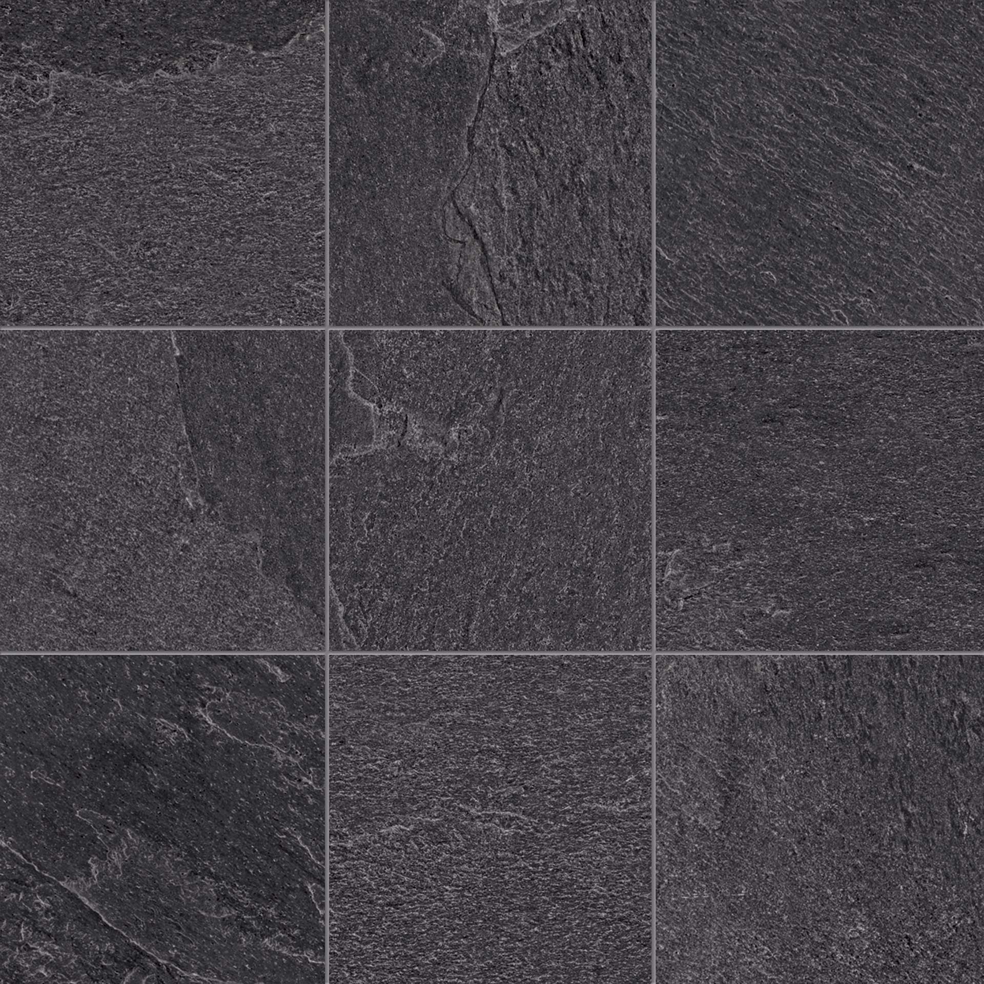 Nordika: Stone Dark Straight Stack 4x4 Mosaic (12"x12"x9.5-mm | matte)