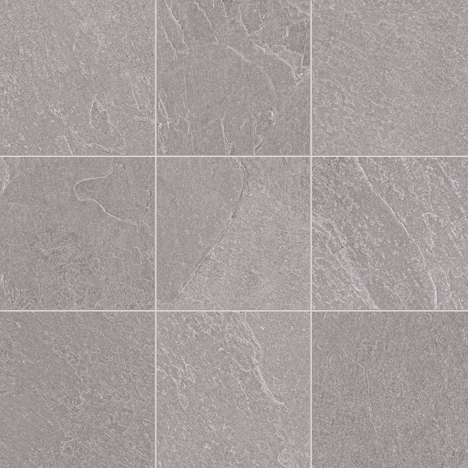 Nordika: Stone Grey Straight Stack 4x4 Mosaic (12"x12"x9.5-mm | matte)