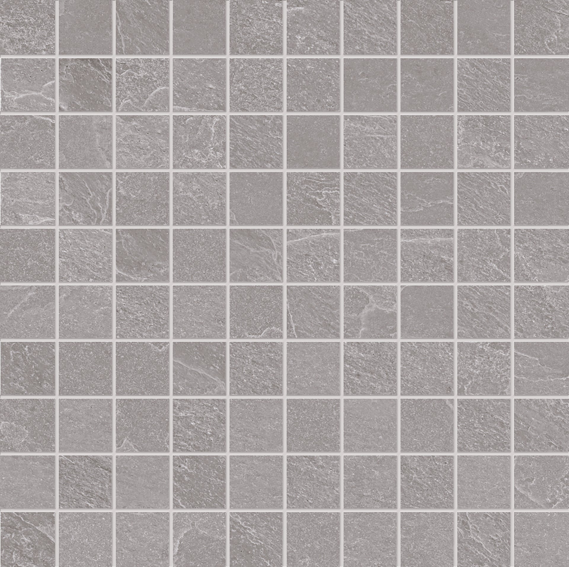 Nordika: Stone Grey Straight Stack 1x1 Mosaic (12"x12"x9.5-mm | matte)