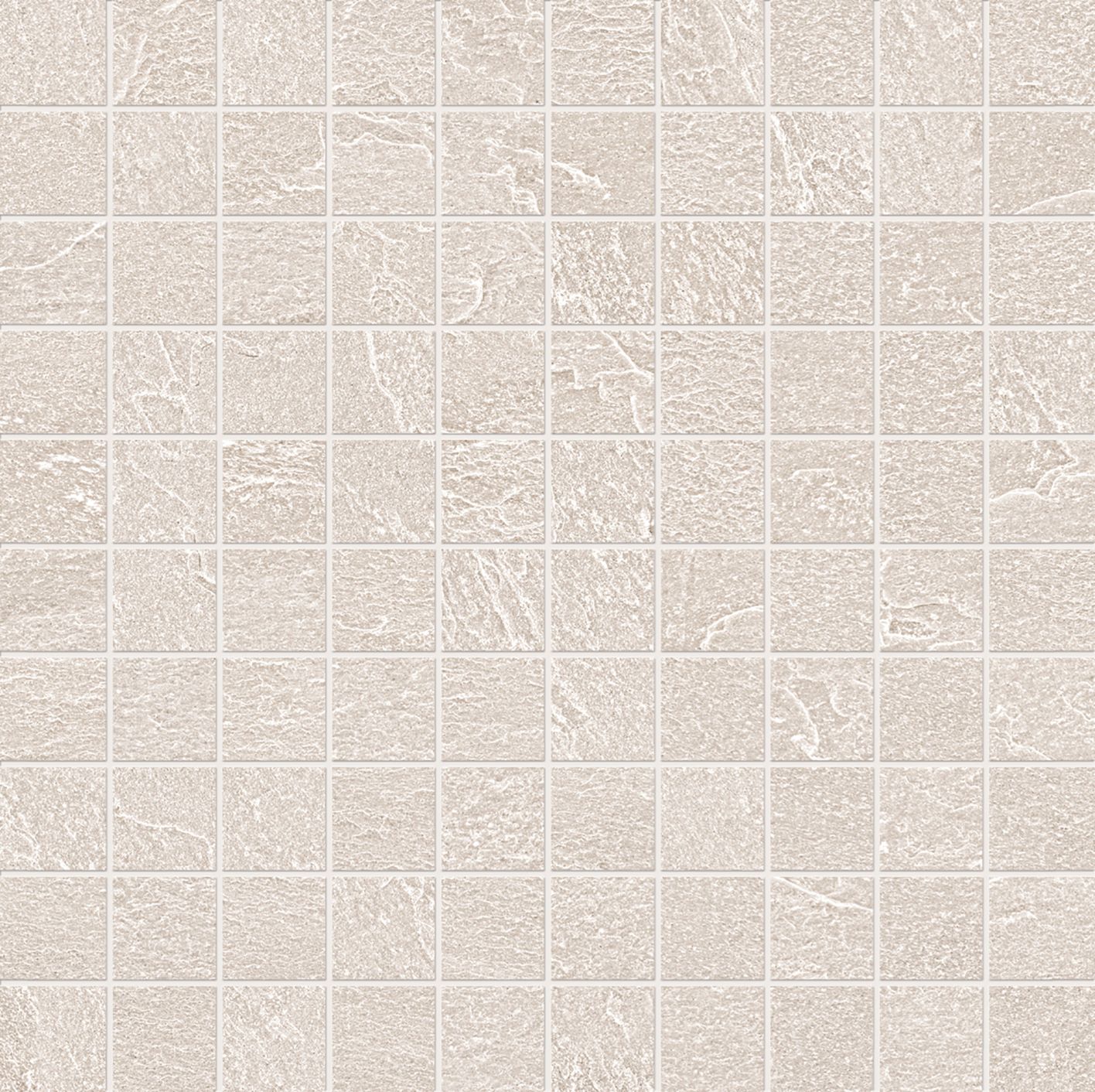 Nordika: Stone Sand Straight Stack 1x1 Mosaic (12"x12"x9.5-mm | matte)