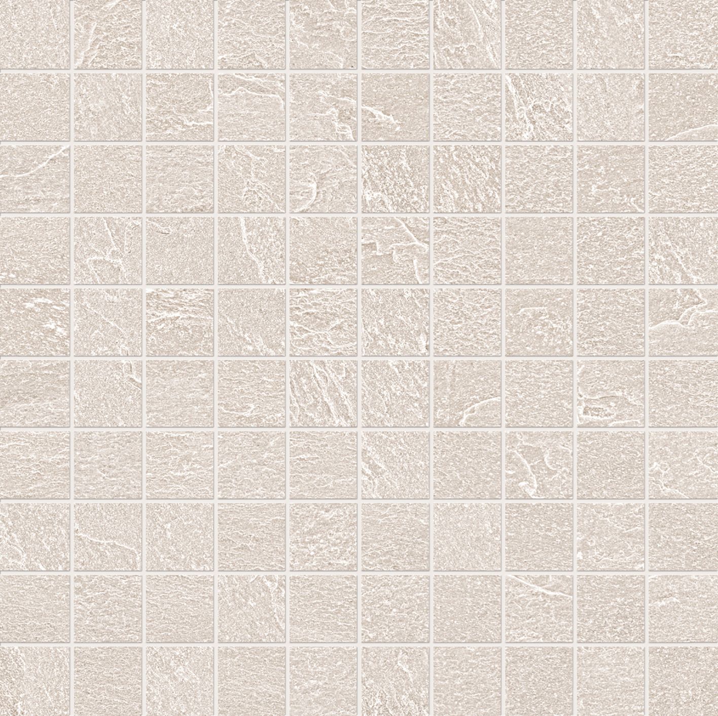 Nordika: Stone Sand Straight Stack 1x1 Mosaic (12"x12"x9.5-mm | matte)