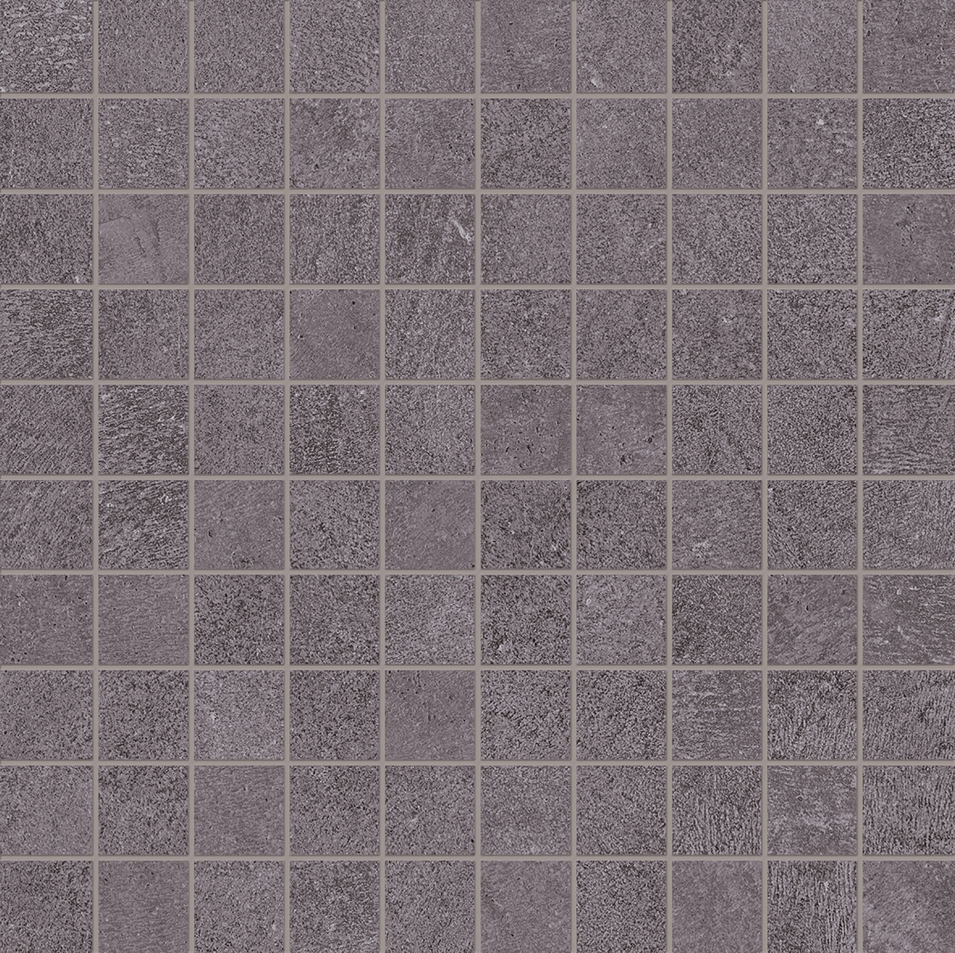 Sixty: Fondo Antracite Straight Stack 1x1 Mosaic (12"x12"x9.5-mm | silktech)