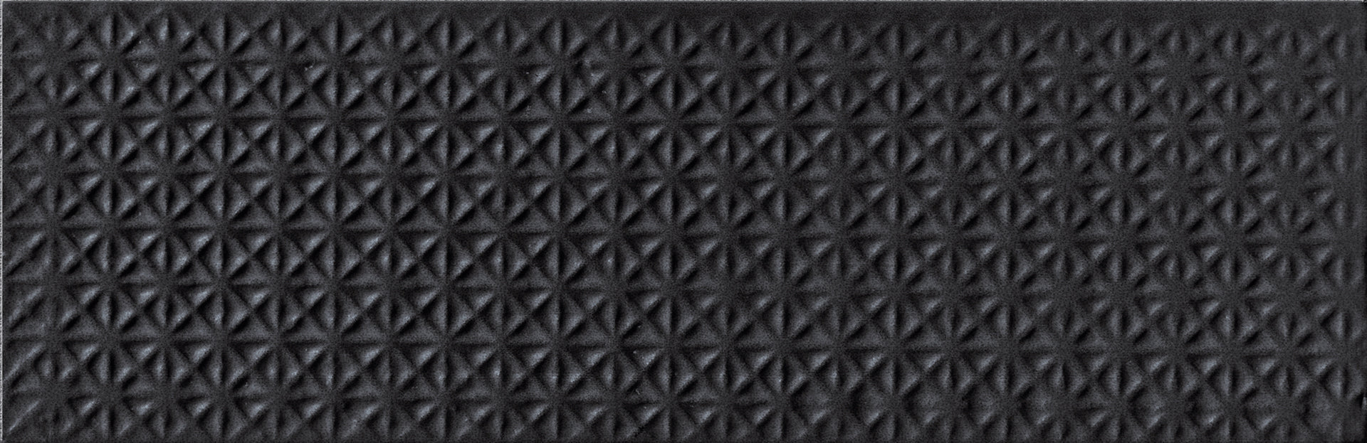 Sixty: Matt Timbro Nero Assoluto Minibrick Wall Tile (2"x6"x9.5-mm | silktech)