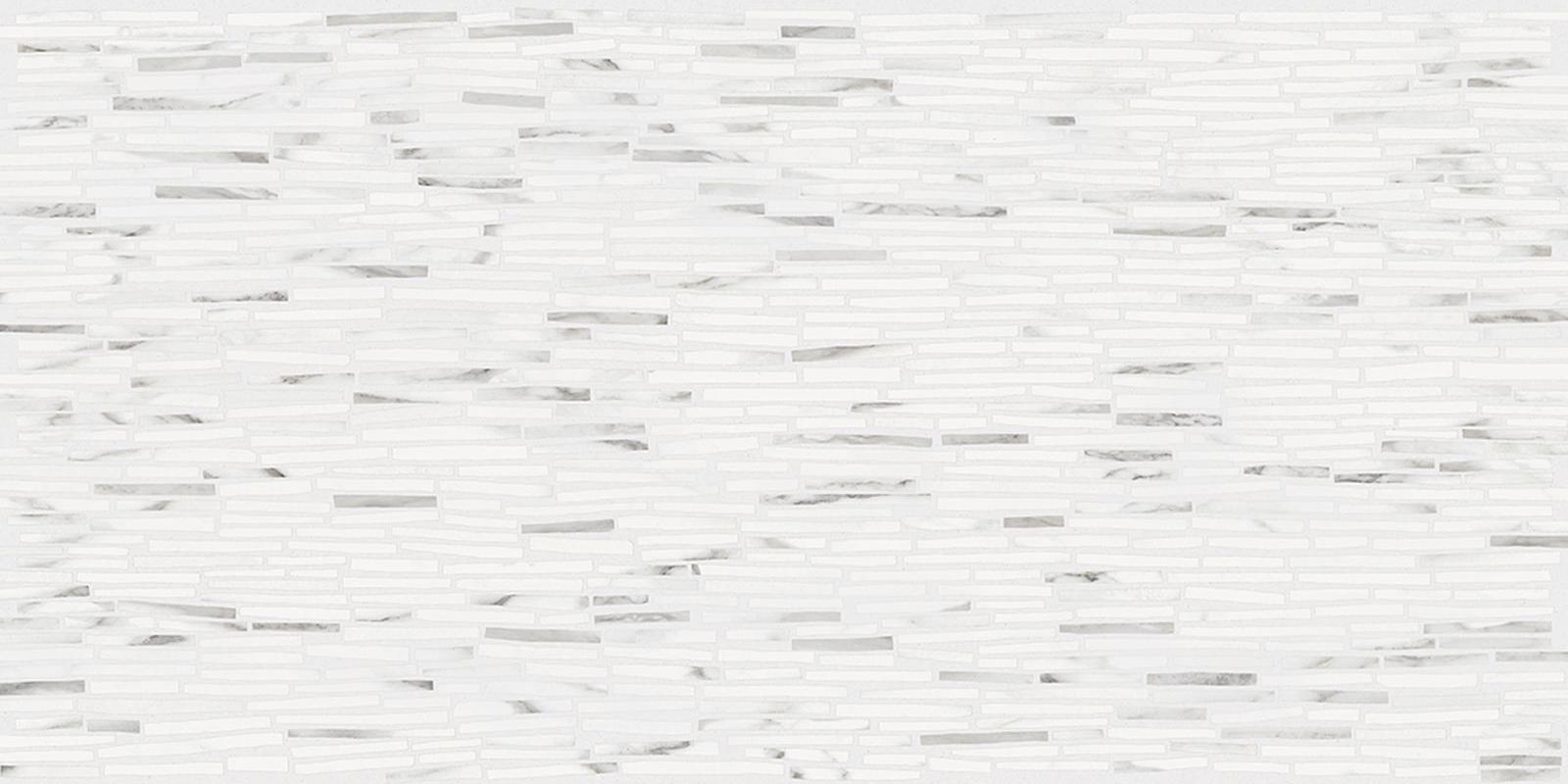 Tele Di Marmo: Doghe Statuario Michelangelo Field Tile (24"x48"x9.5-mm | glossy)
