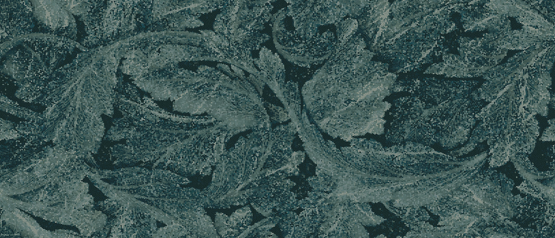 Tele Di Marmo Revolution: Art Verde Saint Denis Acanto Deco Tile (48"x110"x6.5-mm | matte)