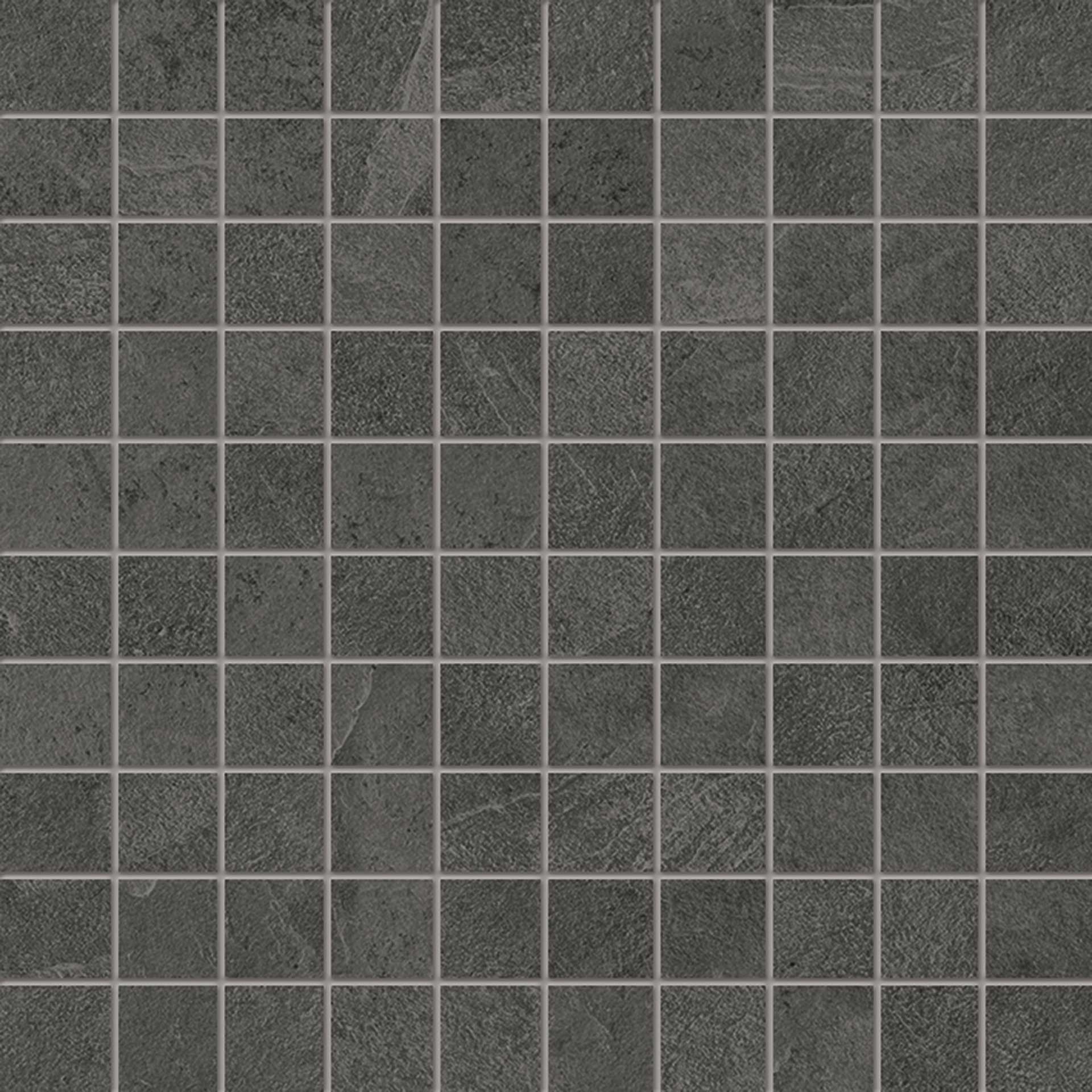 Cornerstone: Stone Slate Black Straight Stack 1x1 Mosaic (12"x12"x9.5-mm | matte)