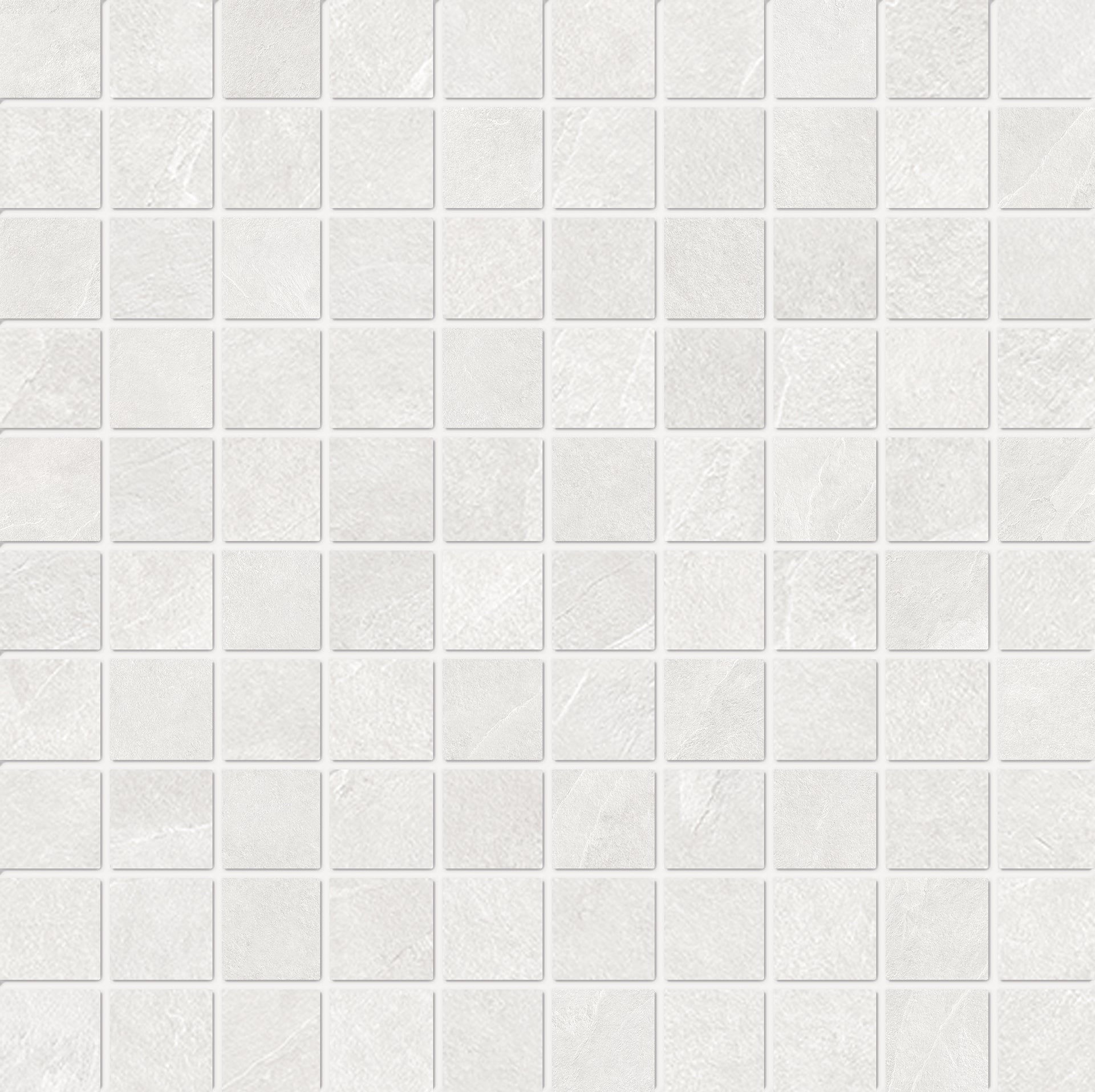 Cornerstone: Stone Slate White Straight Stack 1x1 Mosaic (12"x12"x9.5-mm | matte)