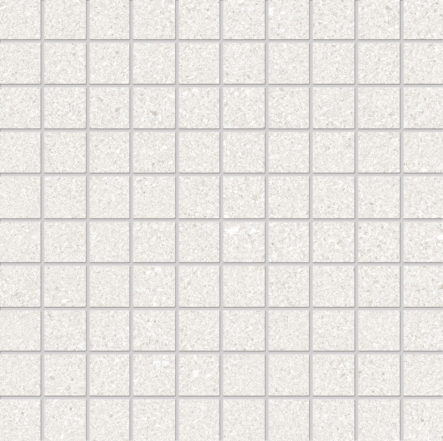 Grain Stone: Fine Grain White Straight Stack 1x1 Mosaic (12"x12"x9.5-mm | matte)