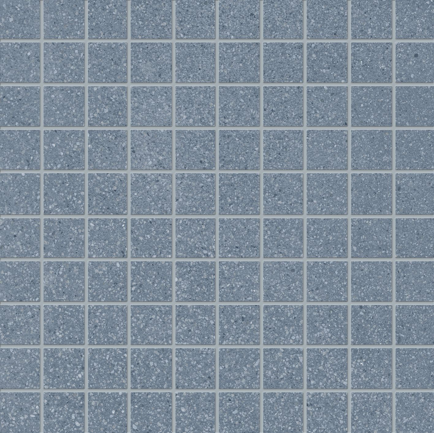 Medley: Terrazzo Blue Straight Stack 1x1 Mosaic (12"x12"x9.5-mm | matte)