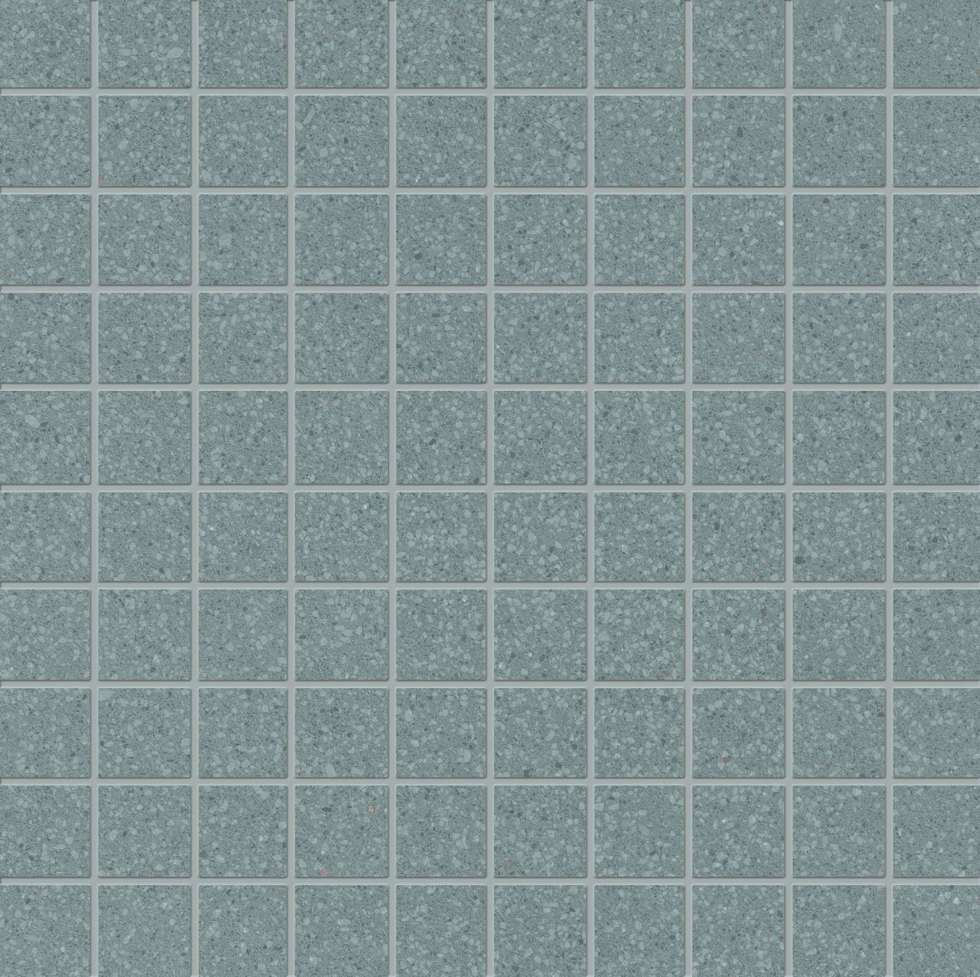 Medley: Terrazzo Green Straight Stack 1x1 Mosaic (12"x12"x9.5-mm | matte)