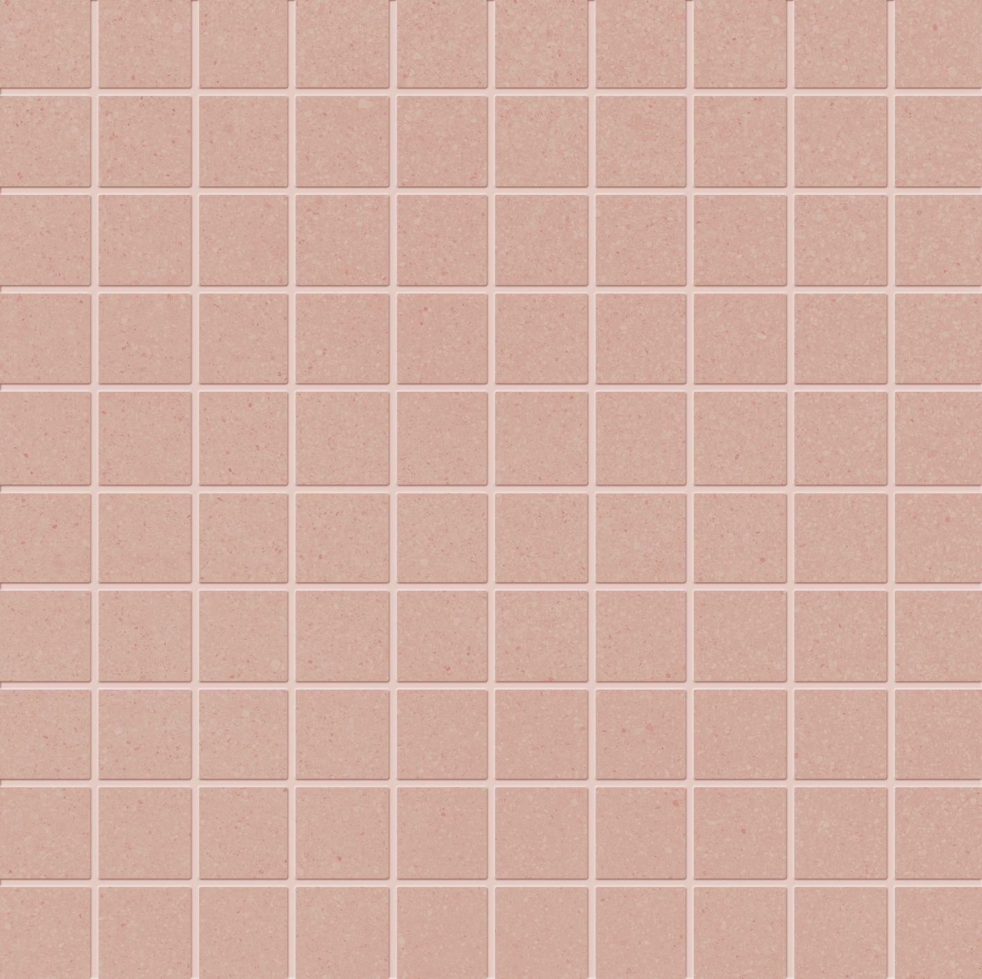 Medley: Terrazzo Pink Straight Stack 1x1 Mosaic (12"x12"x9.5-mm | matte)