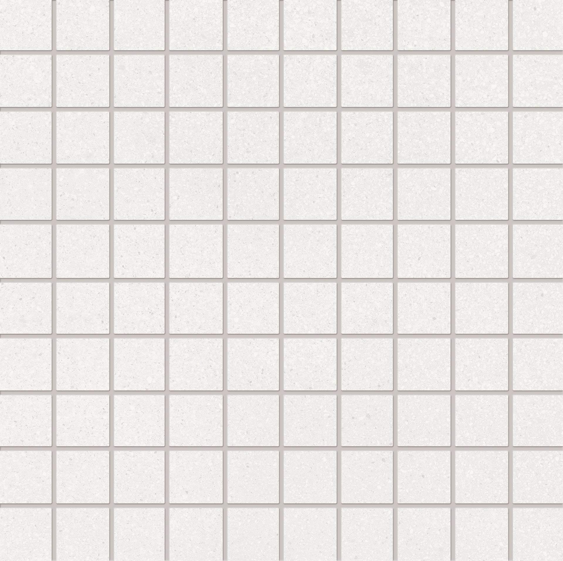 Medley: Terrazzo White Straight Stack 1x1 Mosaic (12"x12"x9.5-mm | matte)