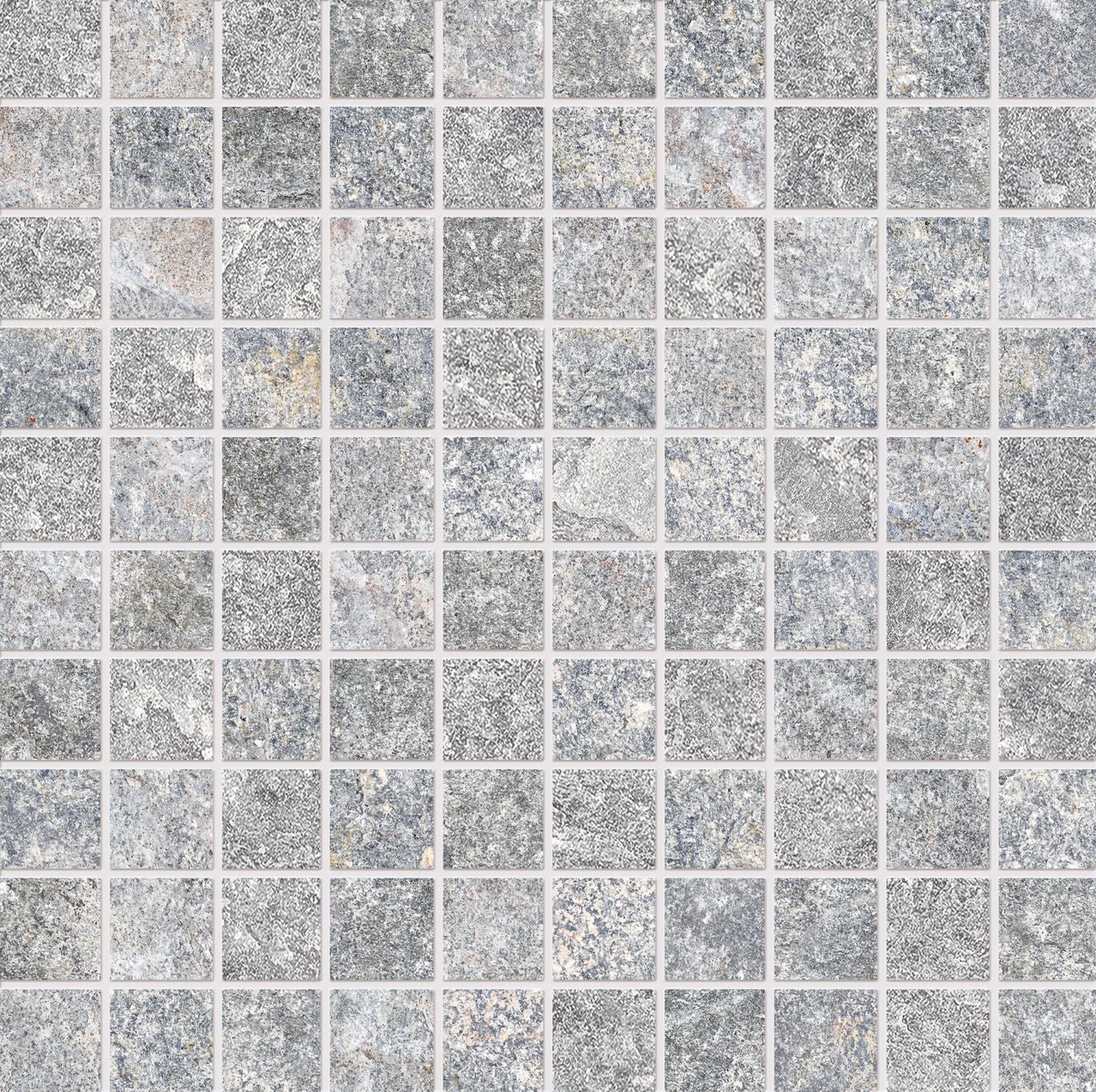 Oros Stone: Fondo Sky Blue Straight Stack 1x1 Mosaic (12"x12"x9.5-mm | matte)