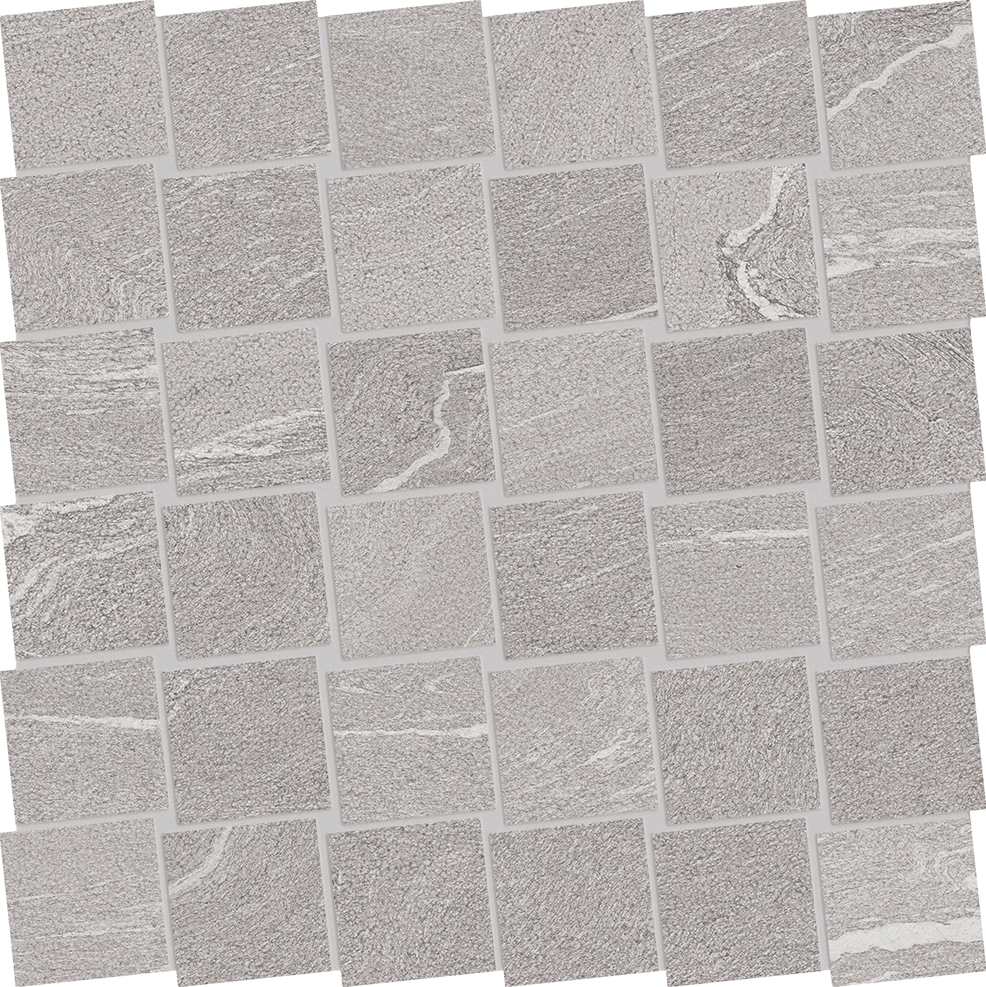 Stone Talk: Martellata Grey Dado Mosaic (12"x12"x9.5-mm | matte)