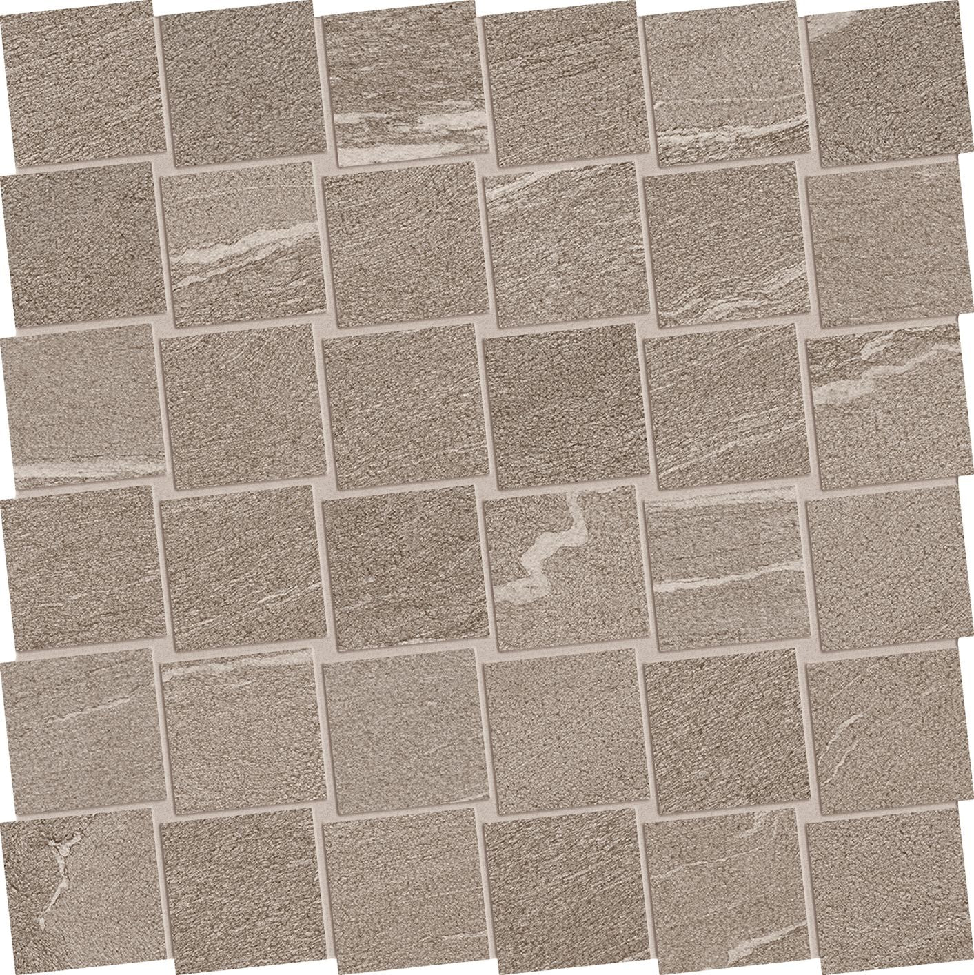 Stone Talk: Martellata Taupe Dado Mosaic (12"x12"x9.5-mm | matte)