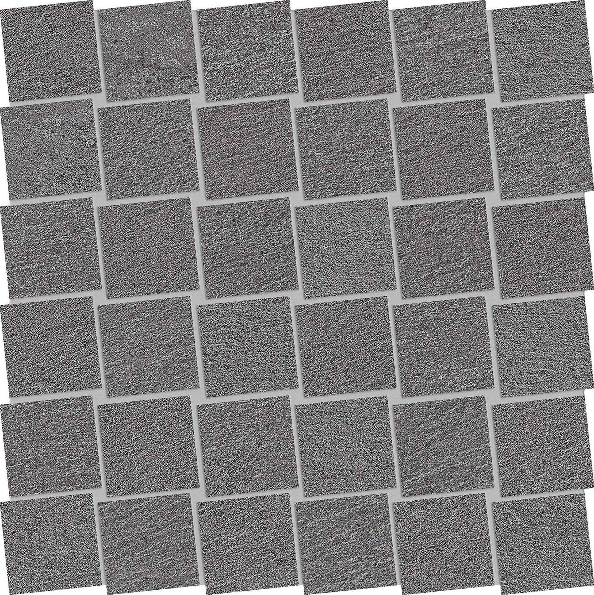 Stone Talk: Minimal Dark Dado Mosaic (12"x12"x9.5-mm | matte)