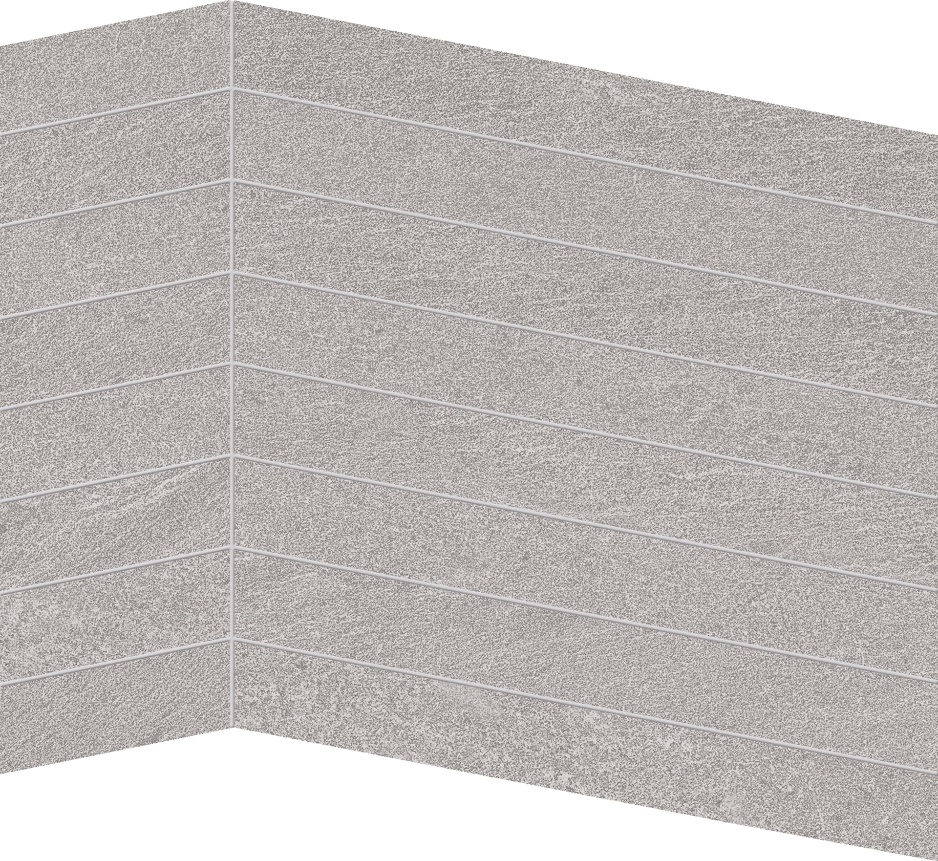 Stone Talk: Minimal Grey Chevron Mosaic (15"x12"x9.5-mm | matte)