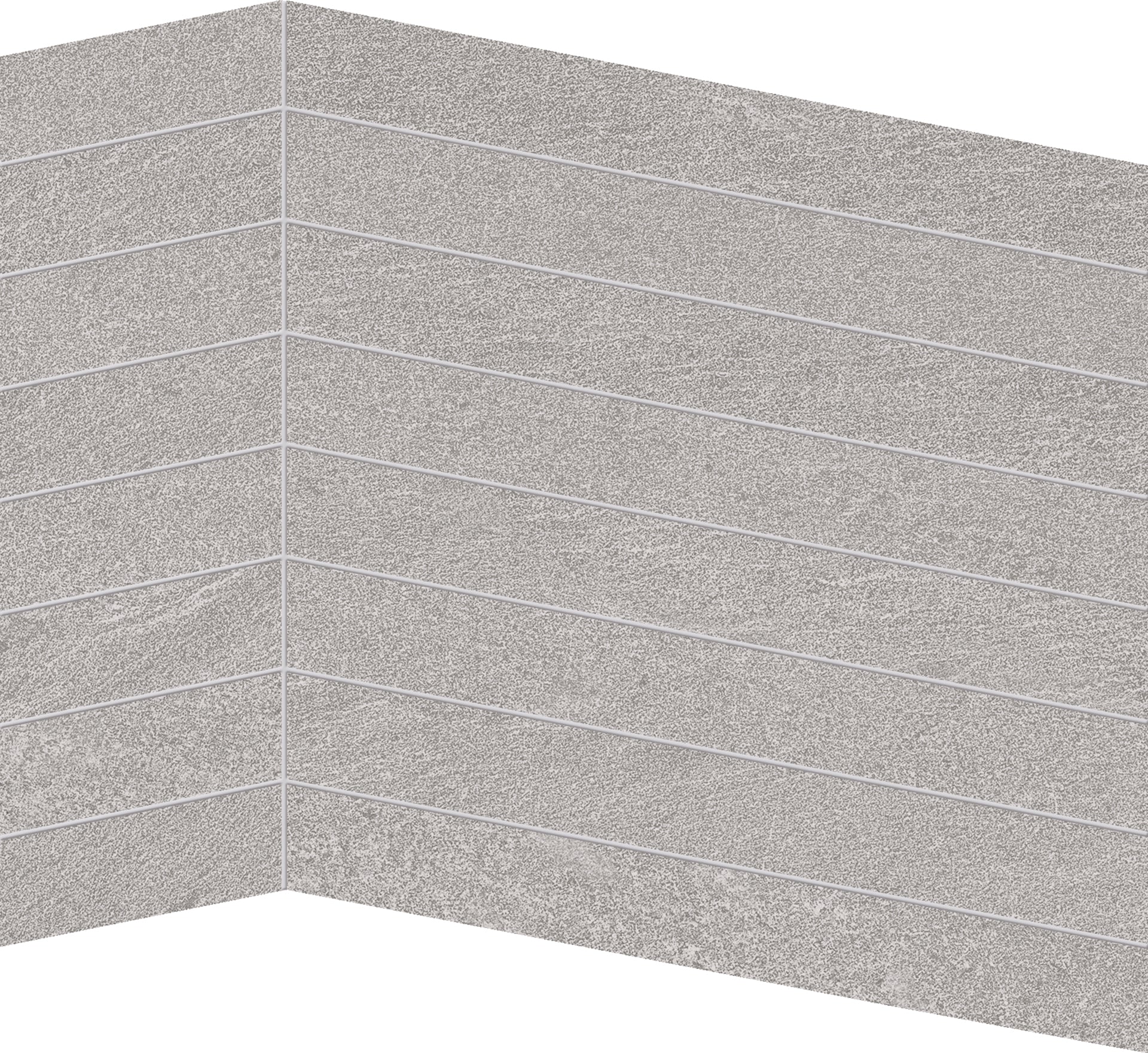 Stone Talk: Minimal Grey Chevron Mosaic (15"x12"x9.5-mm | matte)