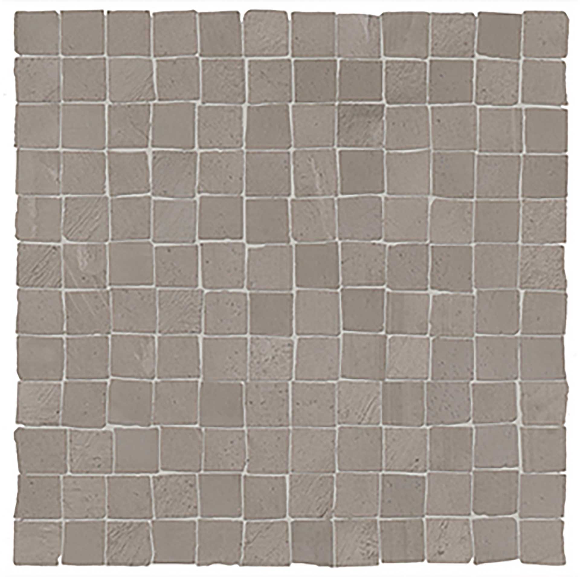 99 Volte: Opaco Cenere Straight Stack 1x1 Mosaic (12"x12"x9.5-mm | matte)