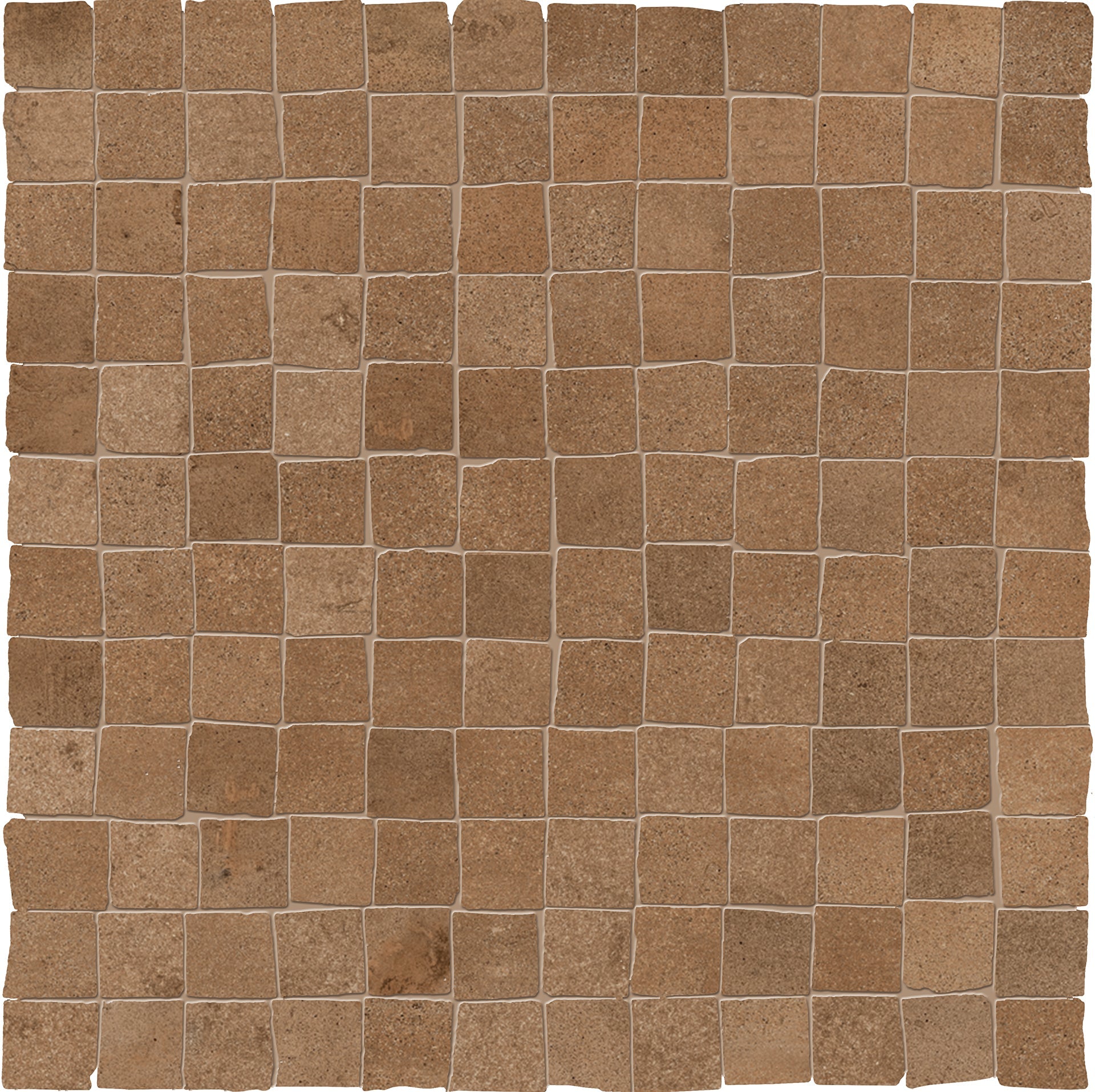 Acustico 12: Contemporary Cotto Straight Stack 1x1 Mosaic (12"x12"x9.5-mm | matte)