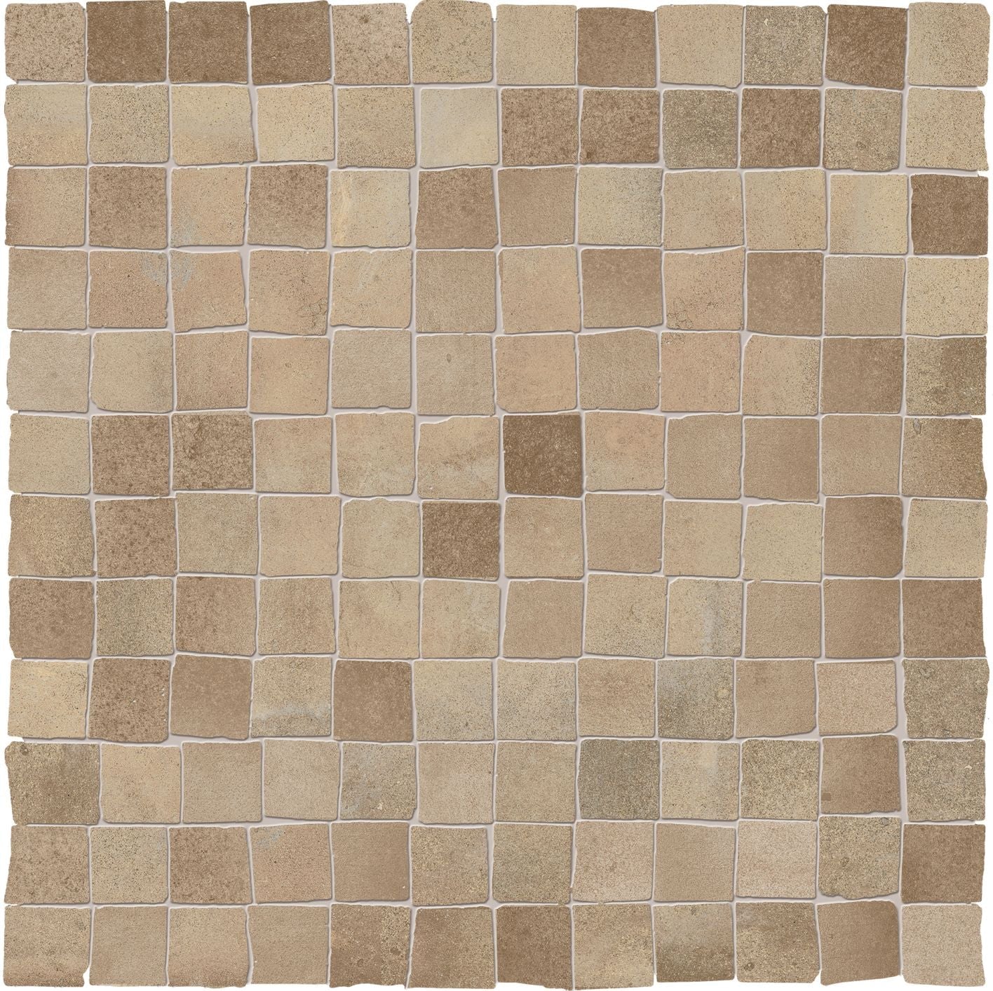 Acustico 12: Contemporary Sand Straight Stack 1x1 Mosaic (12"x12"x9.5-mm | matte)