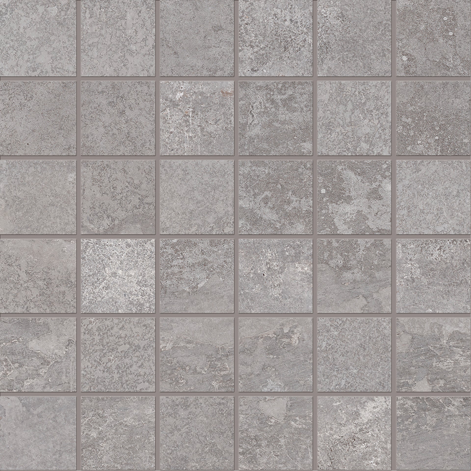 Heritage: Stone Grey Straight Stack 2x2 Mosaic (12"x12"x9.5-mm | matte)