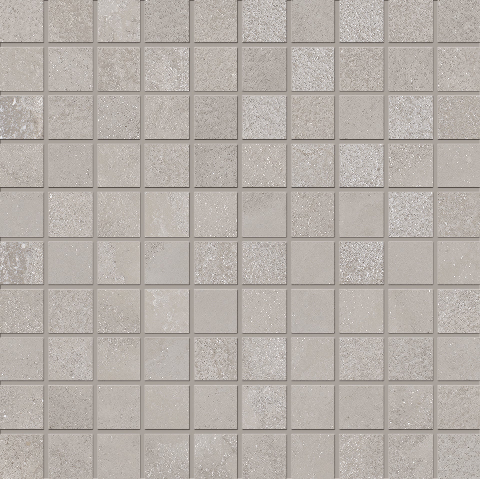 Plus Three: Concrete Grigio Straight Stack 1x1 Mosaic (12"x12"x9.5-mm | matte)
