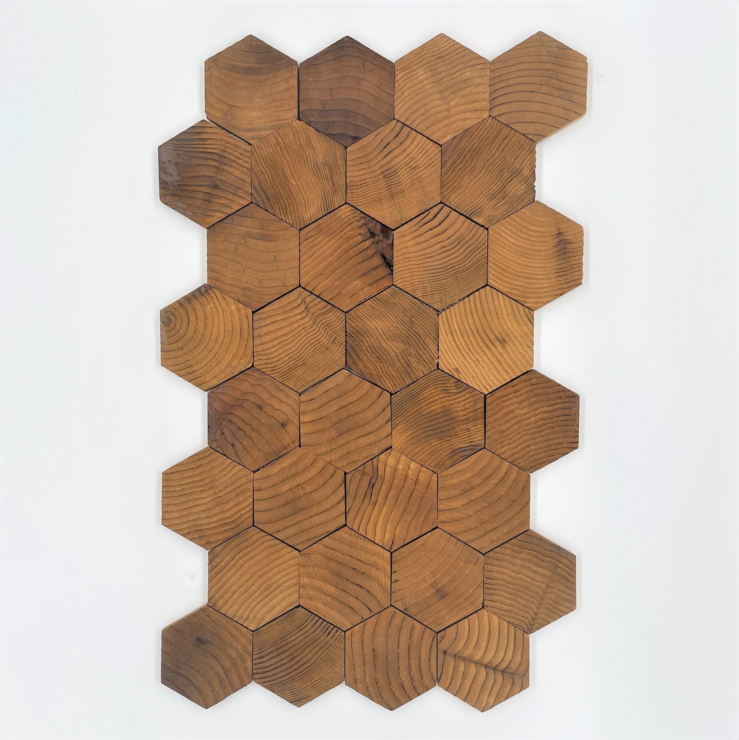 forest elements geometrical standard hex 2 wood wall 3D mosaic natural pine accoustical decorative luxury interior distributed by surface group