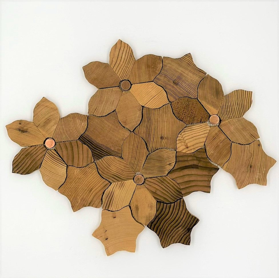 forest elements insert myosotis 1 wood wall 3D mosaic natural pine accoustical decorative luxury interior distributed by surface group