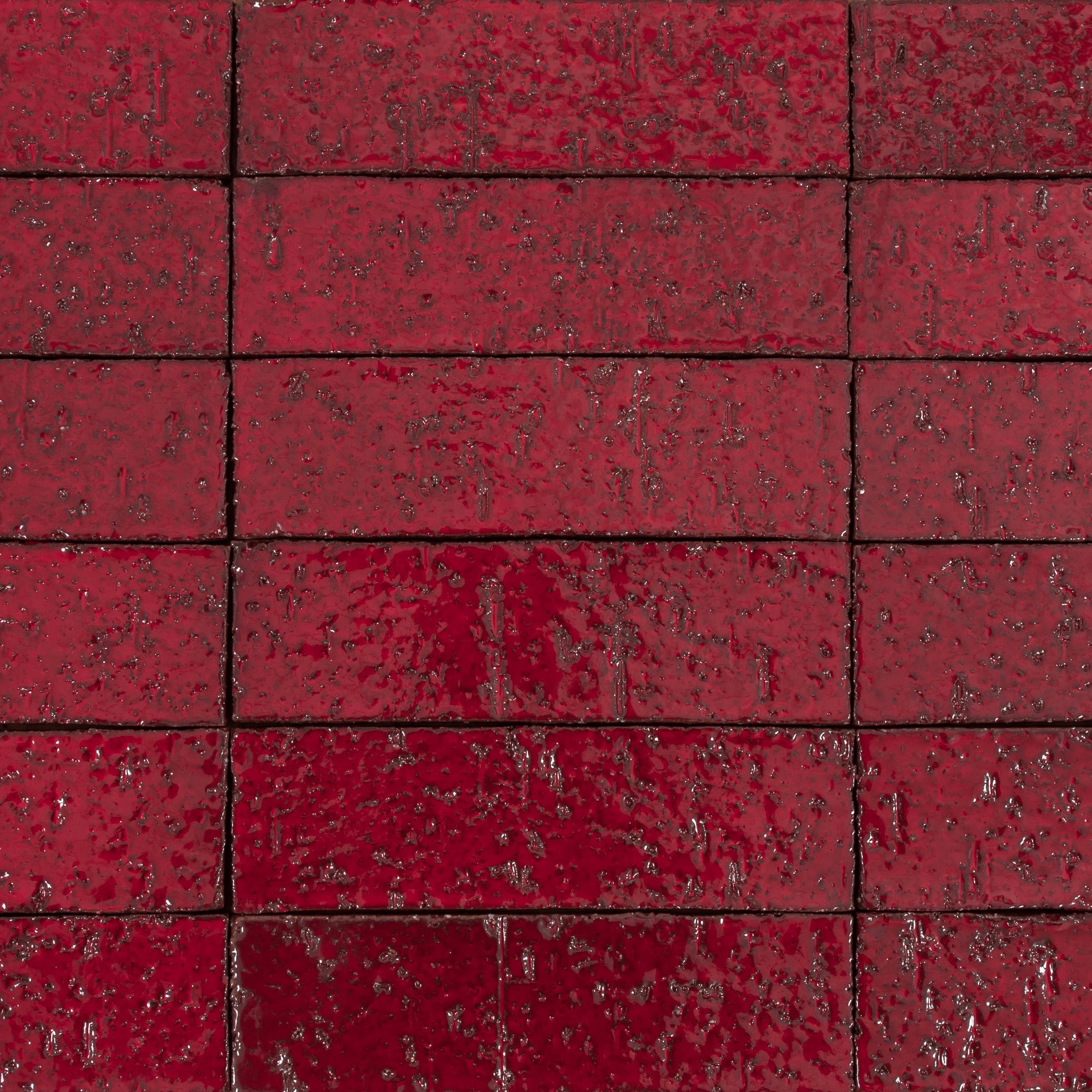 Arto Glazed Brick: Cadmium Red  (Flat 2¼"x7⅝"x⅝")