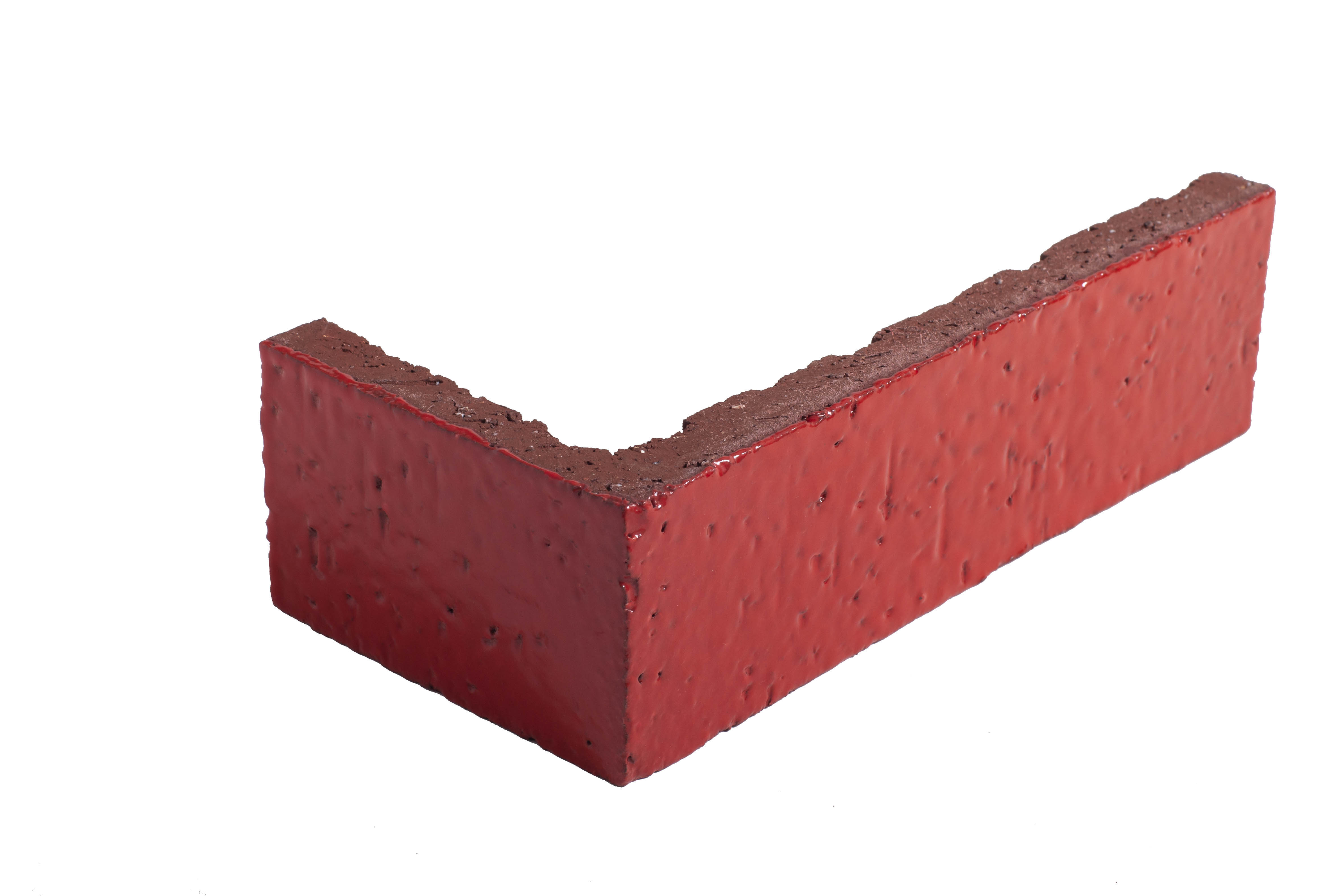 Arto Glazed Brick: Apple Valley Red  (Corner 2¼"x7⅝"x⅝")