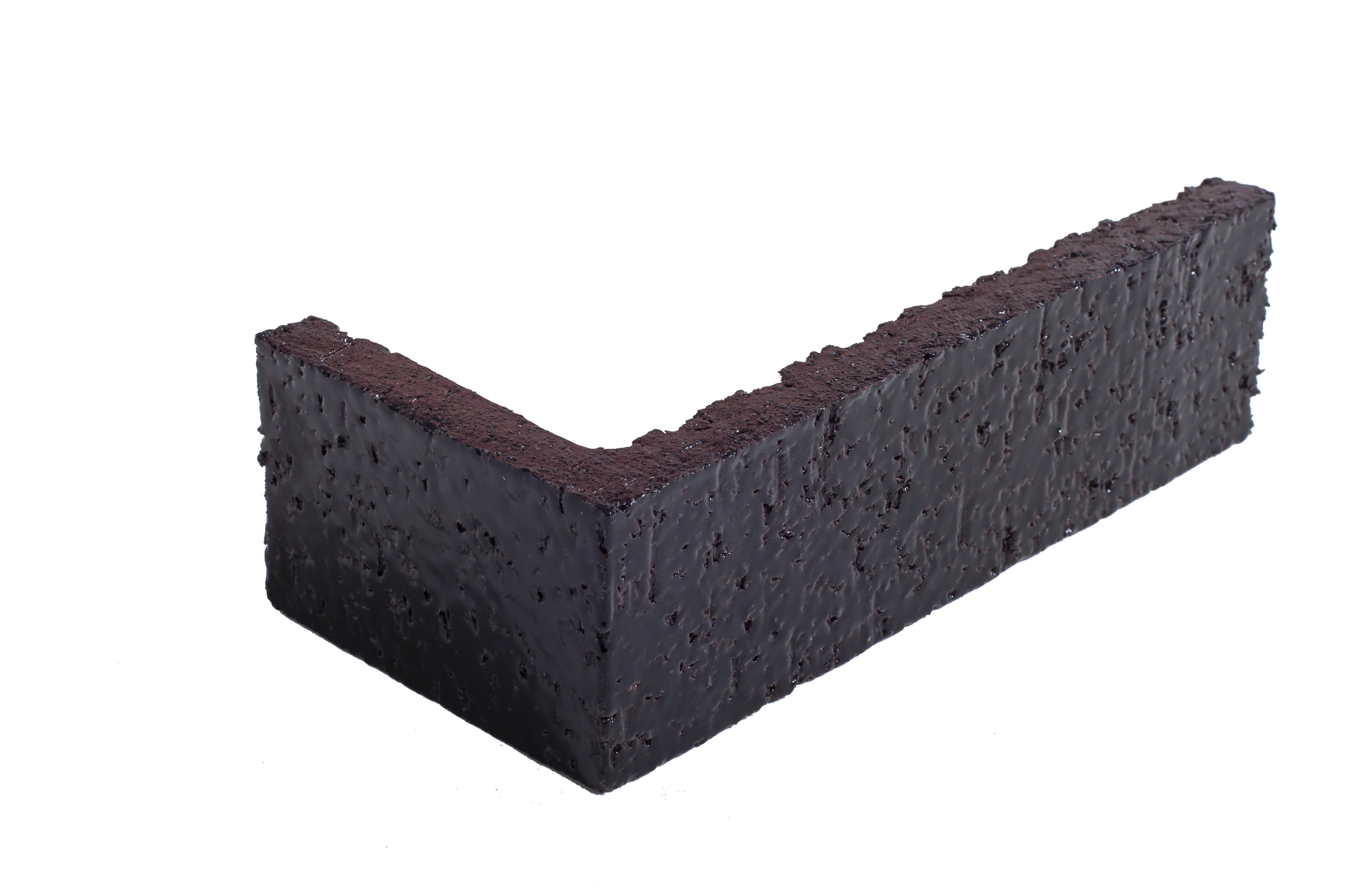 Arto Glazed Brick: Licorice  (Corner 2¼"x7⅝"x⅝")