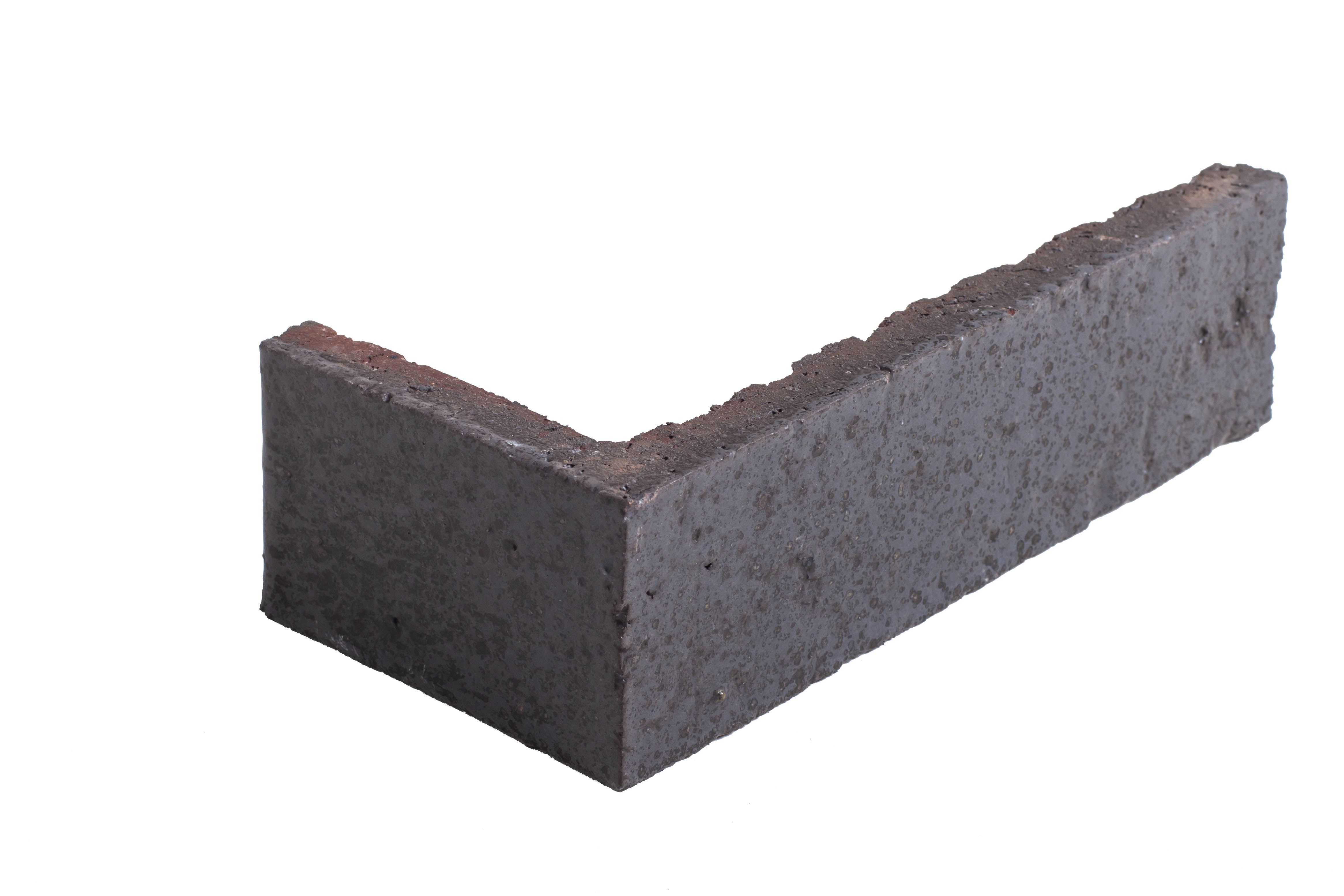 Arto Glazed Brick: May Gray  (Corner 2¼"x7⅝"x⅝")