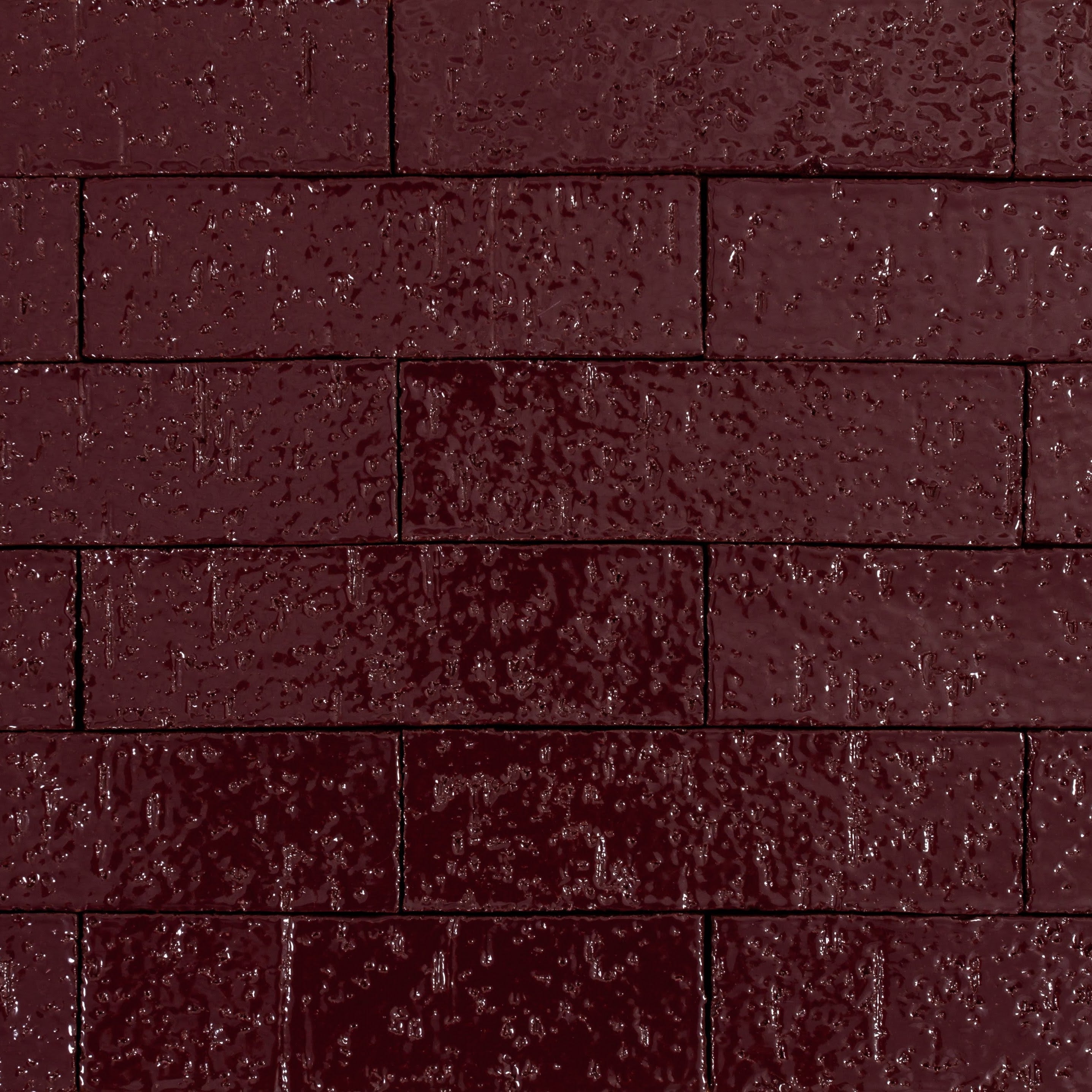 Arto Glazed Brick: Plum  (Flat 2¼"x7⅝"x⅝")