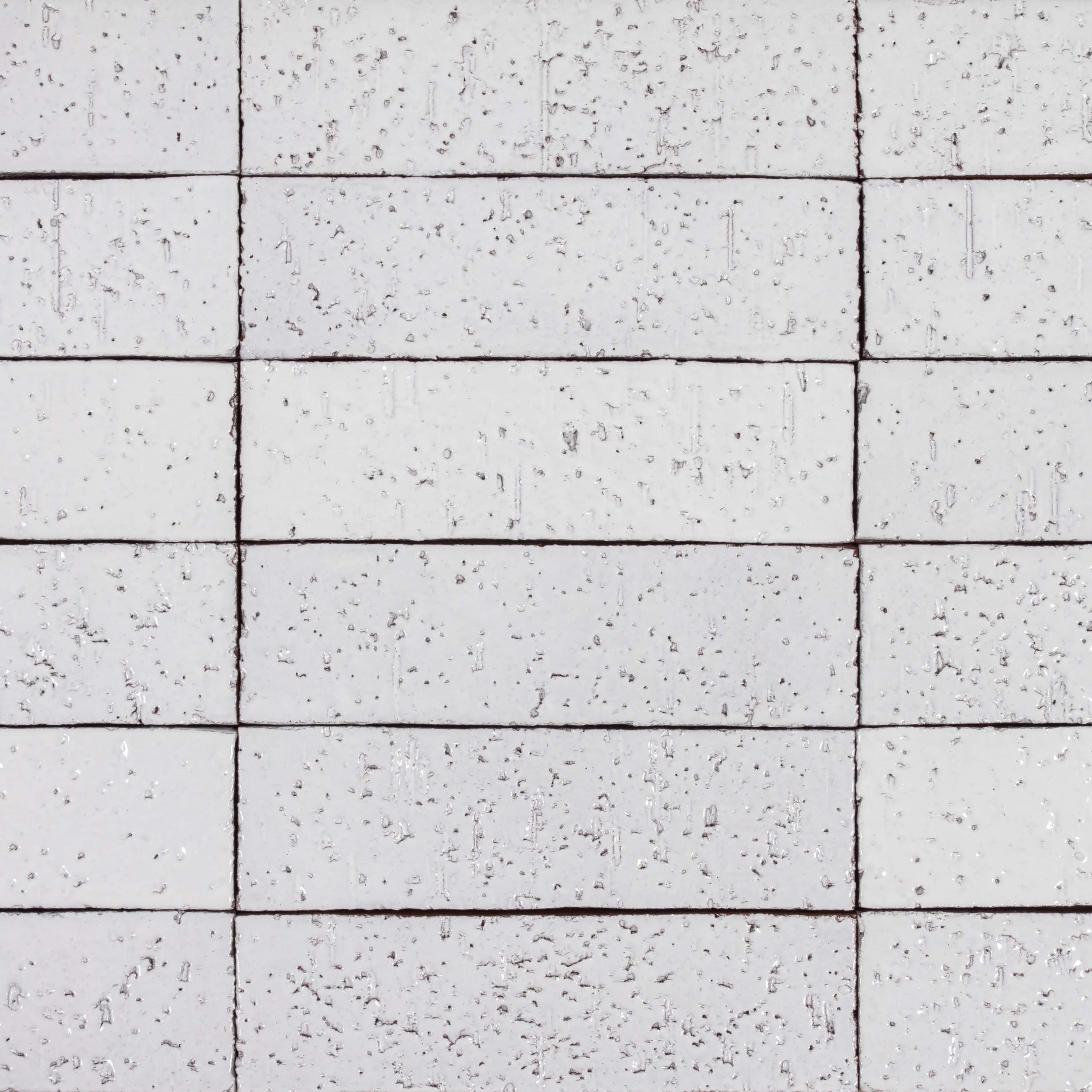 Arto Glazed Brick: Pure White  (Flat 2¼"x7⅝"x⅝")