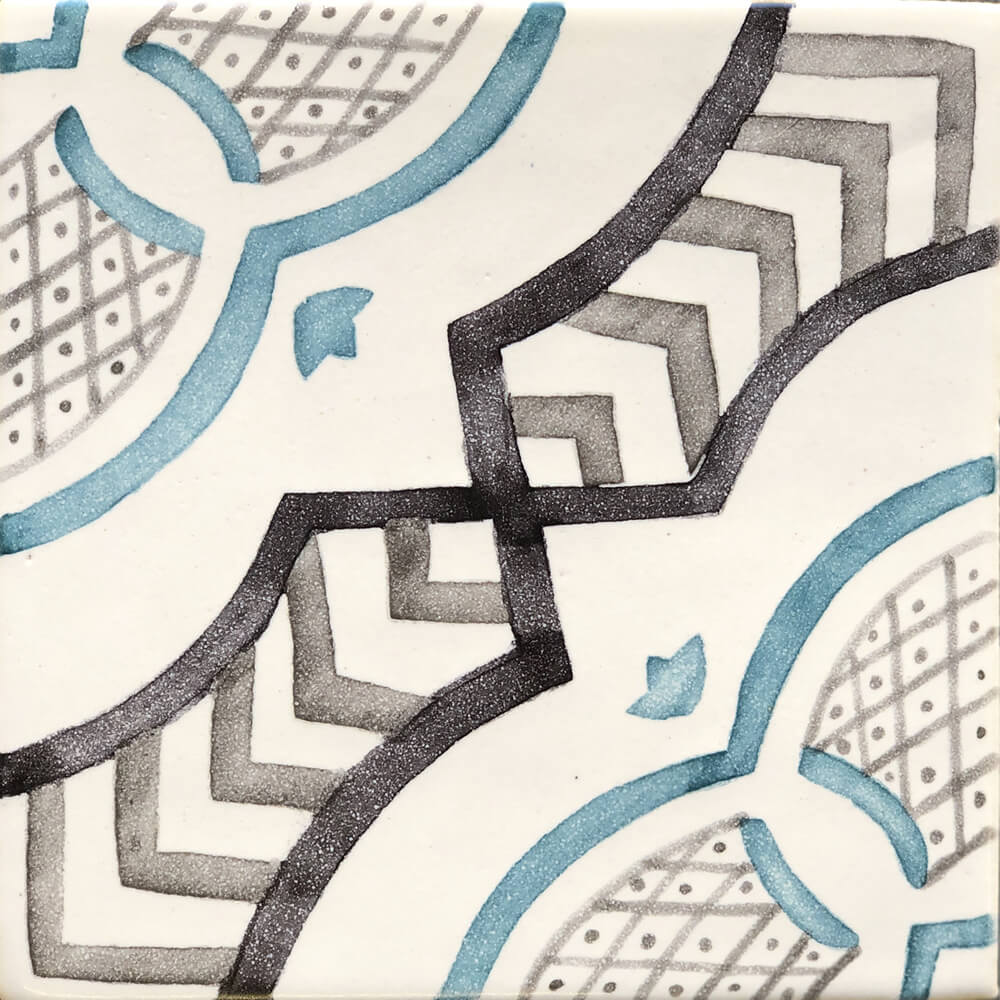 LOGGIA: 7 Glazed Terracotta Field Deco Tile (6"x6"x3/4" | matte)