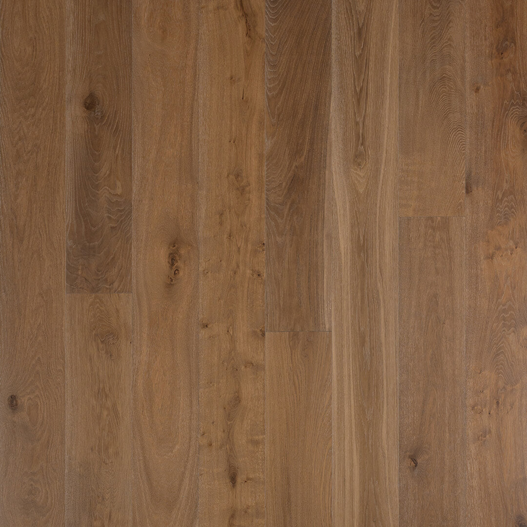 HERMITAGE: Merlot White Oak Engineered Hardwood Plank (9"X24"-84"X⅝" | Wire Brush)
