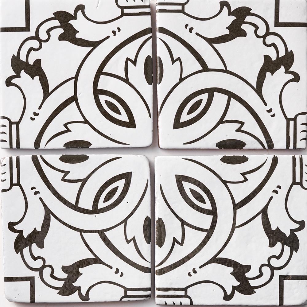 palena 3 antique glazed terracotta deco tile size six by six sold by surface group manufactured by marble systems used for kitchen backsplashes living room accent walls and bathroom walls