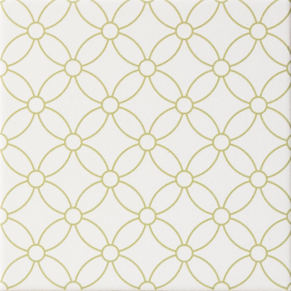 wagara ceramic tile raitogurin shippo pattern size 6 inch by 6 inch matte finish for luxury interrior wall applications in kitchen bathroom backsplash or livingroom and office accent walls distributed by surface group international and produced by marble systems