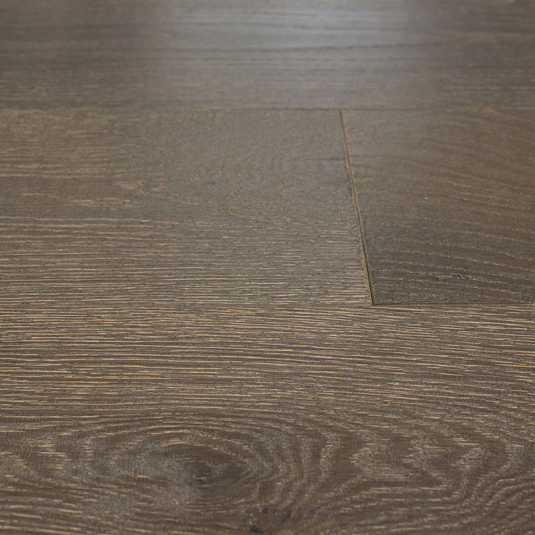 HERMITAGE: Saint Germain White Oak Engineered Hardwood Plank (7½"X24"-76"X⅝" | Wire Brush)