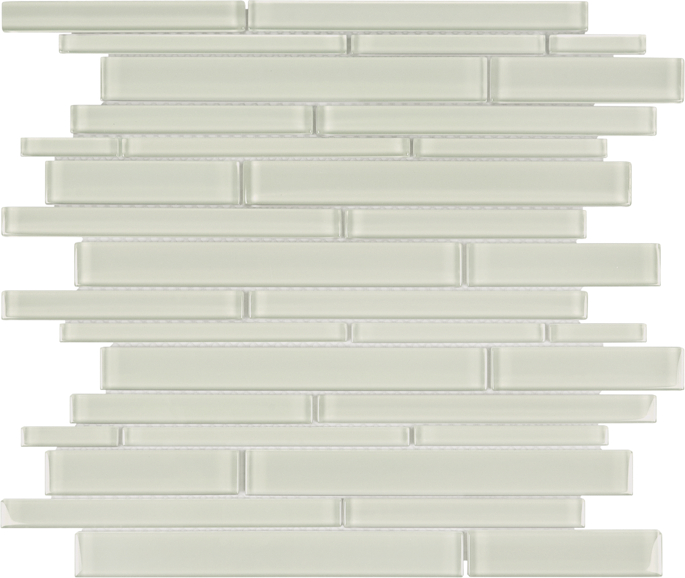 sand random strip pattern fused glass mosaic from element anatolia collection distributed by surface group international glossy finish rounded edge mesh shape