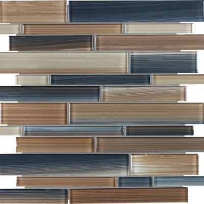 erosion random strip pattern fused glass mosaic from fusion anatolia collection distributed by surface group international glossy finish rounded edge mesh shape