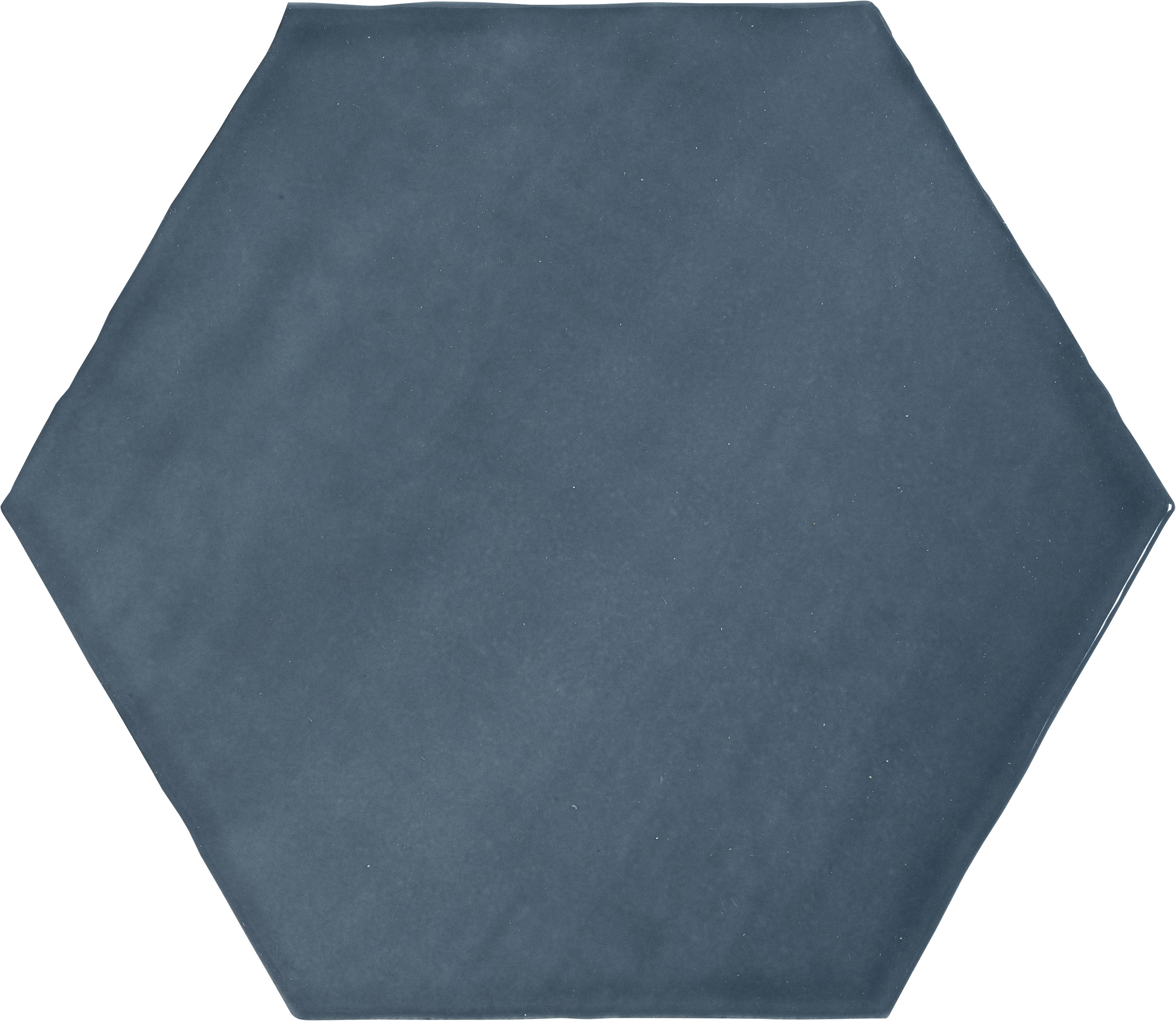 ink pattern glazed ceramic field tile from teramoda anatolia collection distributed by surface group international glossy finish pressed edge 6-inch hexagon shape