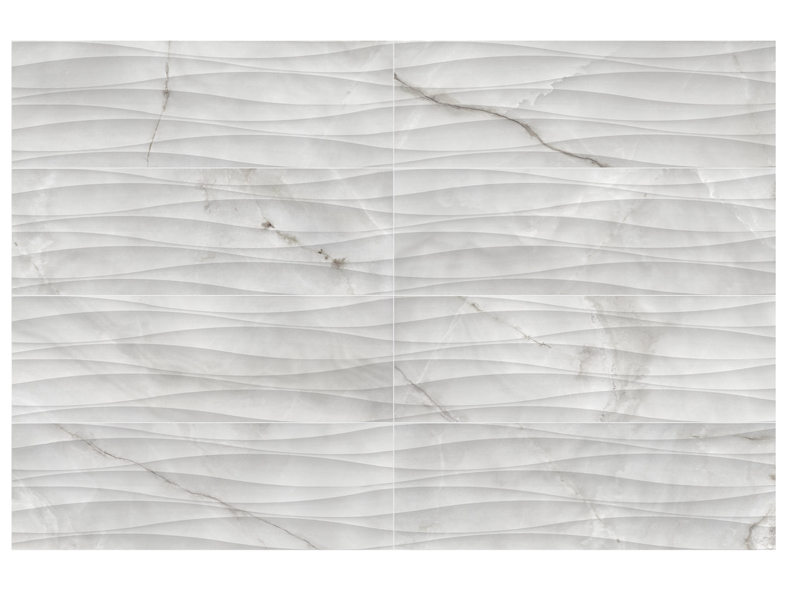 onyx suave embossed pattern glazed ceramic wall tile from raffino anatolia collection distributed by surface group international matte finish rectified edge 12x36 rectangle shape