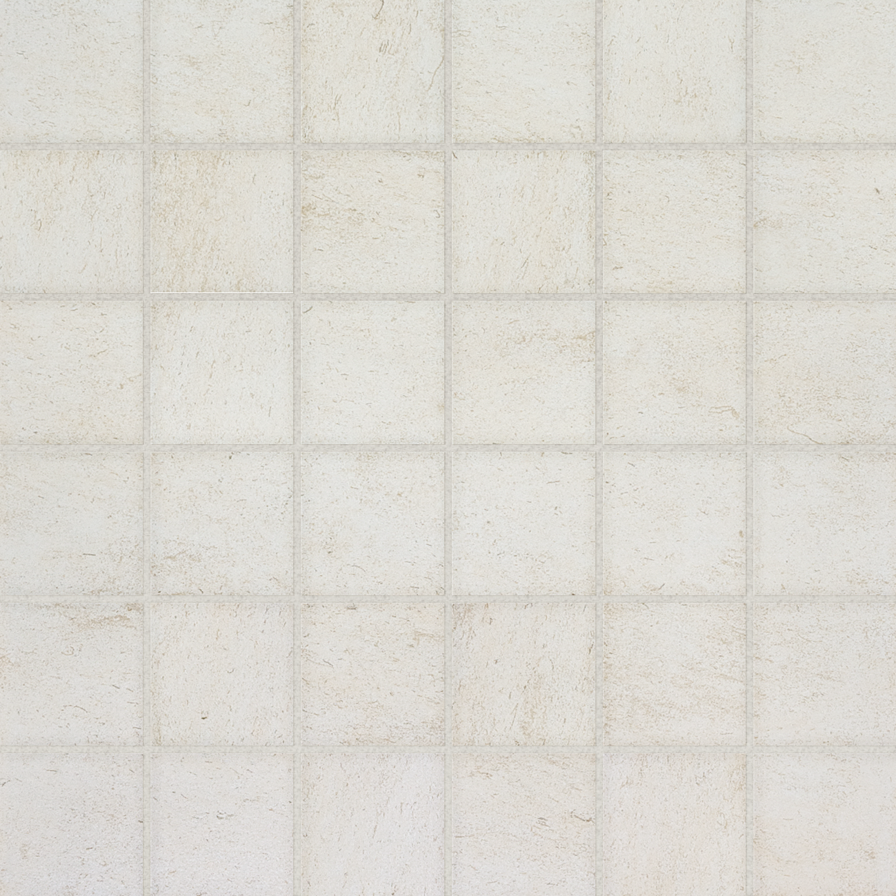 cream straight stack 2x2-inch pattern glazed ceramic mosaic from cinq anatolia collection distributed by surface group international matte finish straight edge edge mesh shape