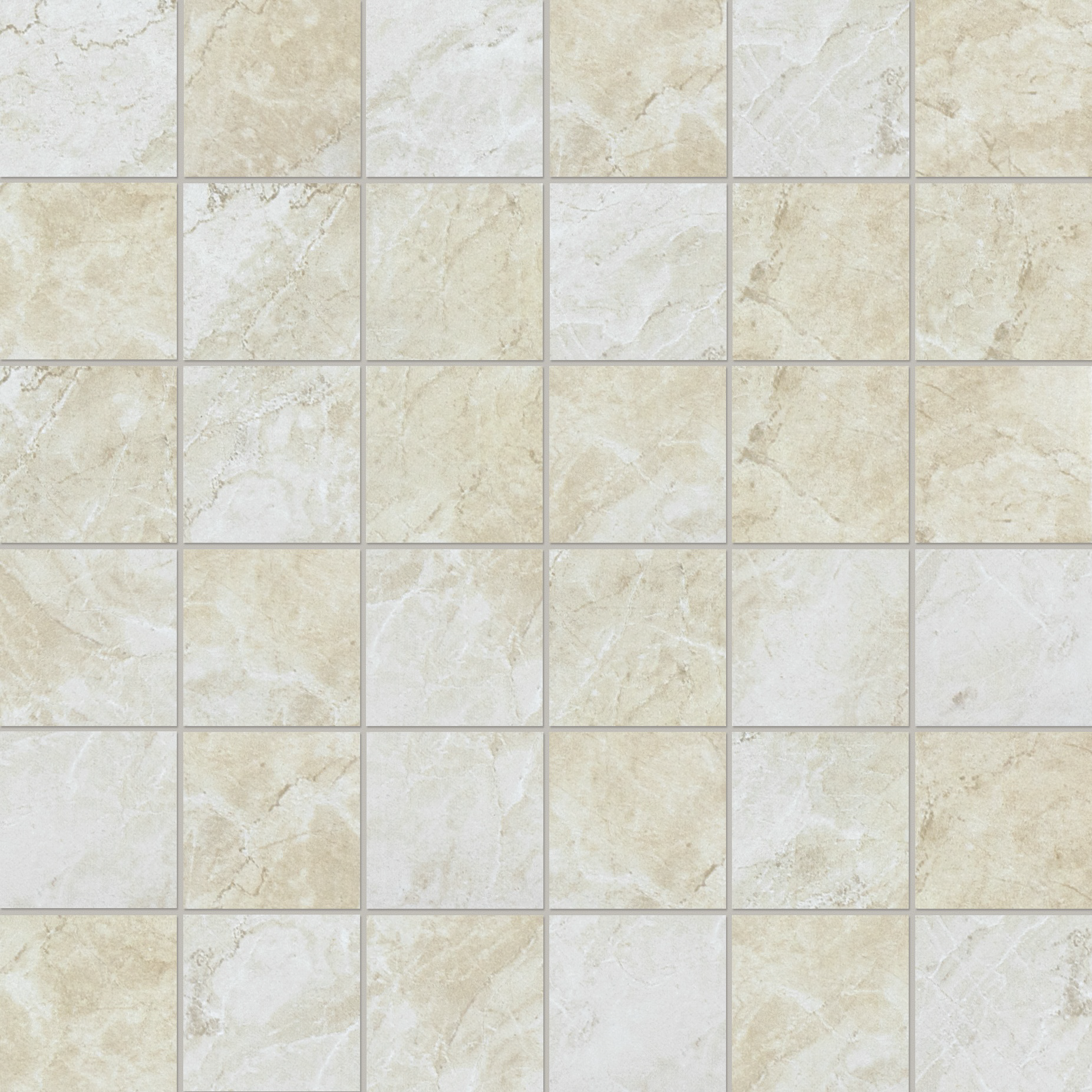 ivory straight stack 2x2-inch pattern glazed ceramic mosaic from malena anatolia collection distributed by surface group international matte finish straight edge edge mesh shape