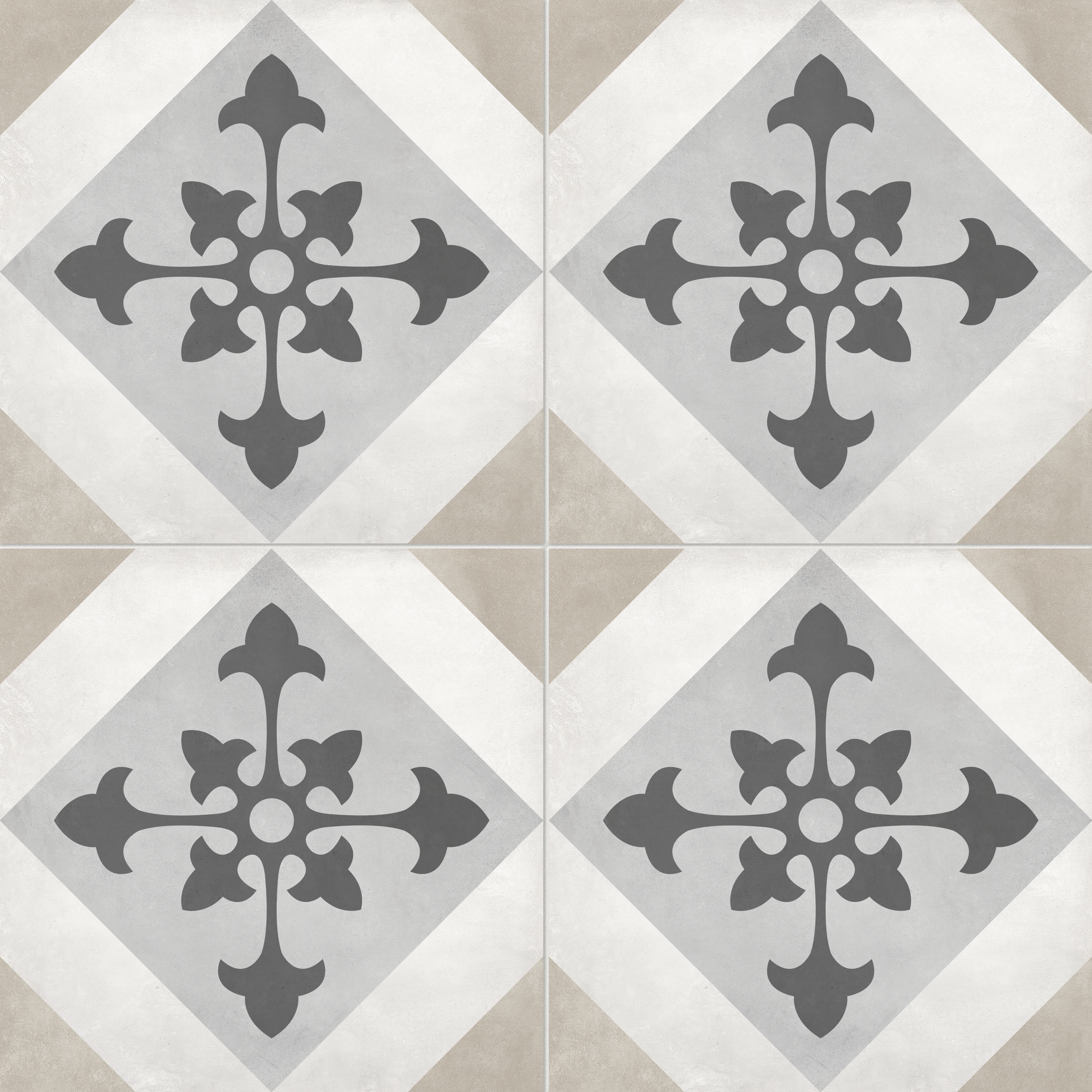 sand print pattern glazed porcelain deco tile print blend from form anatolia collection distributed by surface group international matte finish pressed edge 8x8 square shape