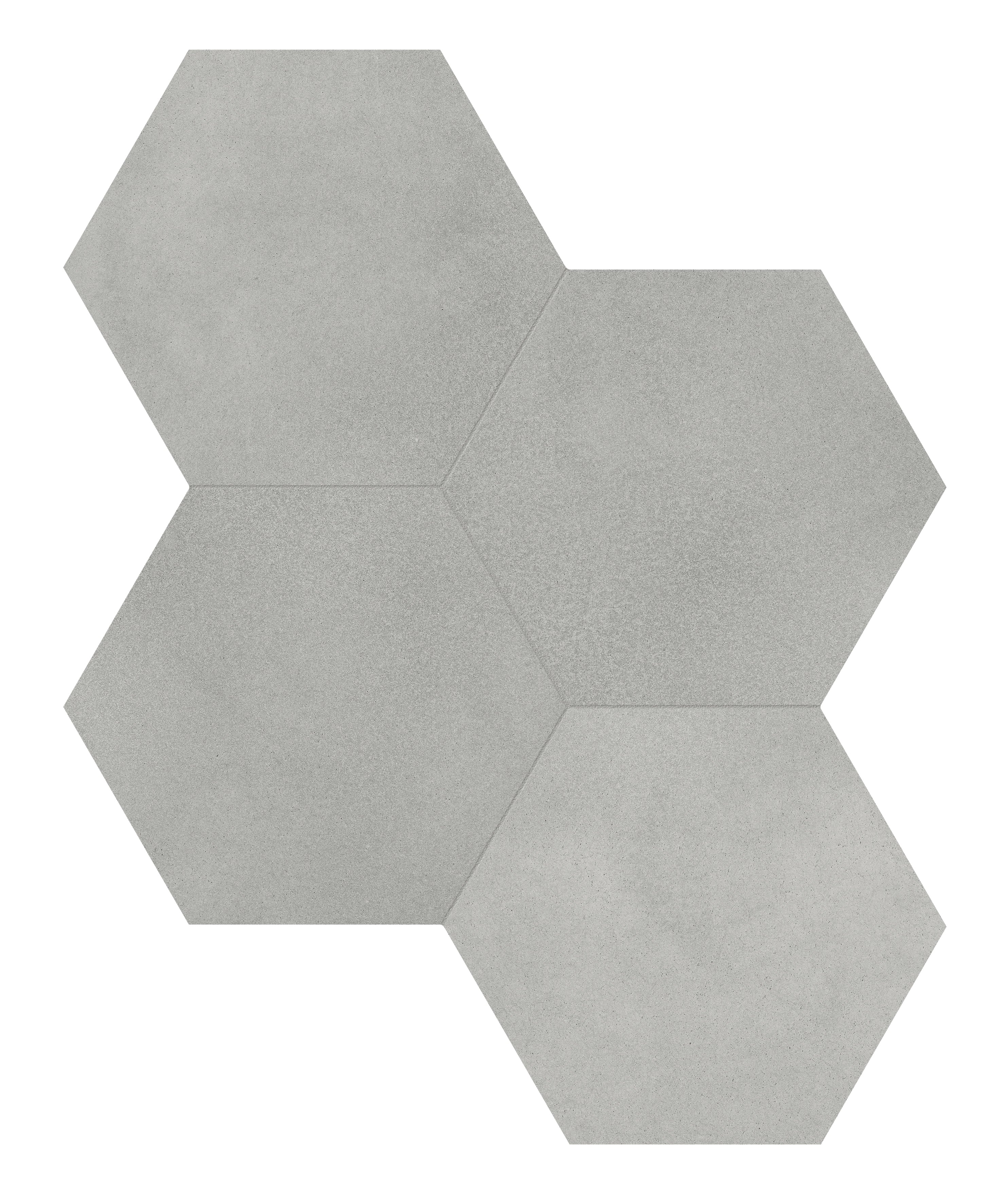 wool pattern glazed porcelain field tile from tapestri anatolia collection distributed by surface group international matte finish pressed edge 8&5 hexagon shape