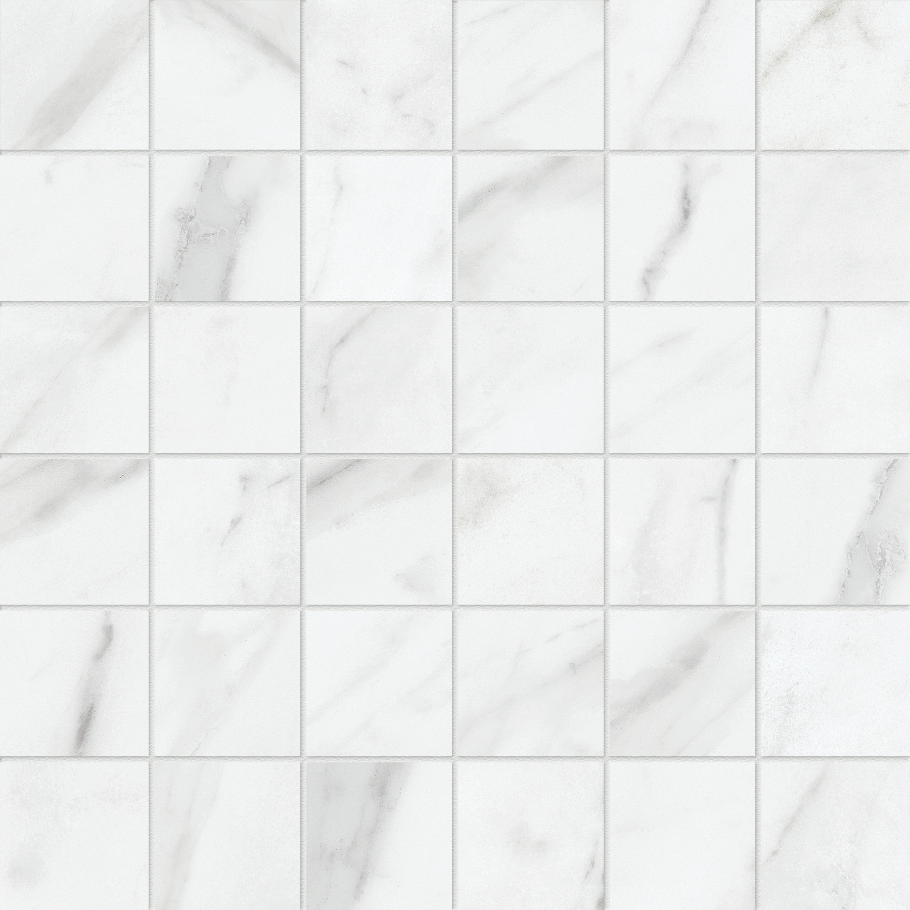 straight stack 2x2-inch pattern glazed porcelain mosaic from altezza carrara anatolia collection distributed by surface group international matte finish straight edge edge mesh shape